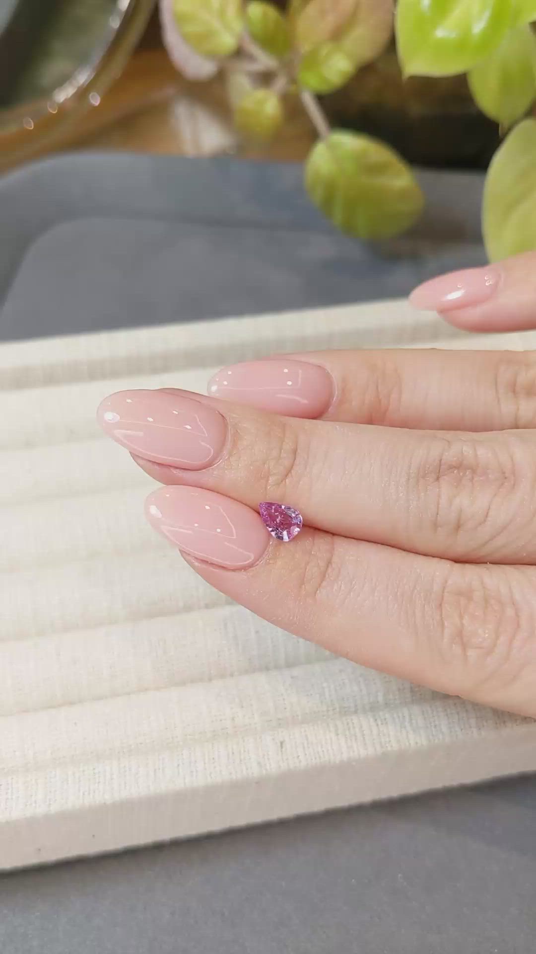 0.53 Ct. Pink Sapphire from Ceylon (Sri Lanka) Size Video