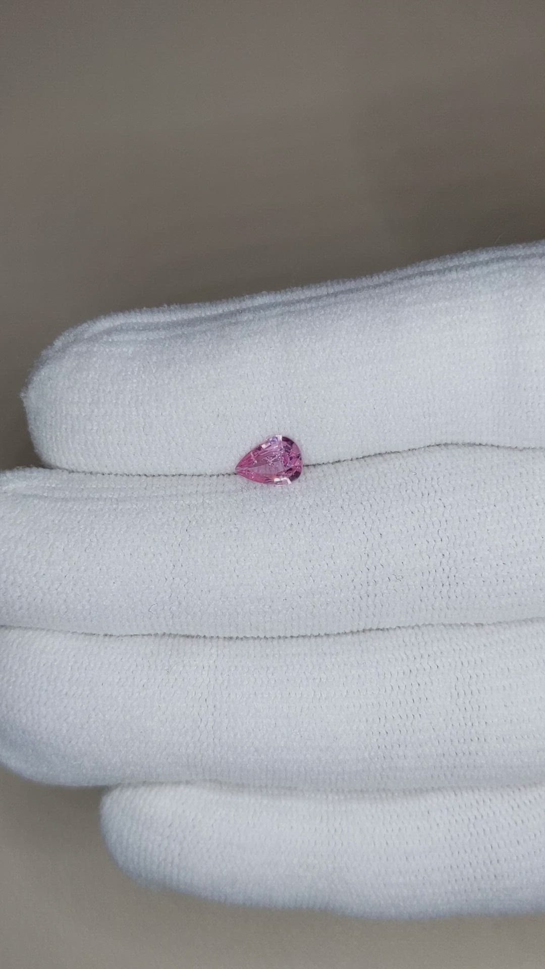 0.53 Ct. Pink Sapphire from Ceylon (Sri Lanka) Size Video