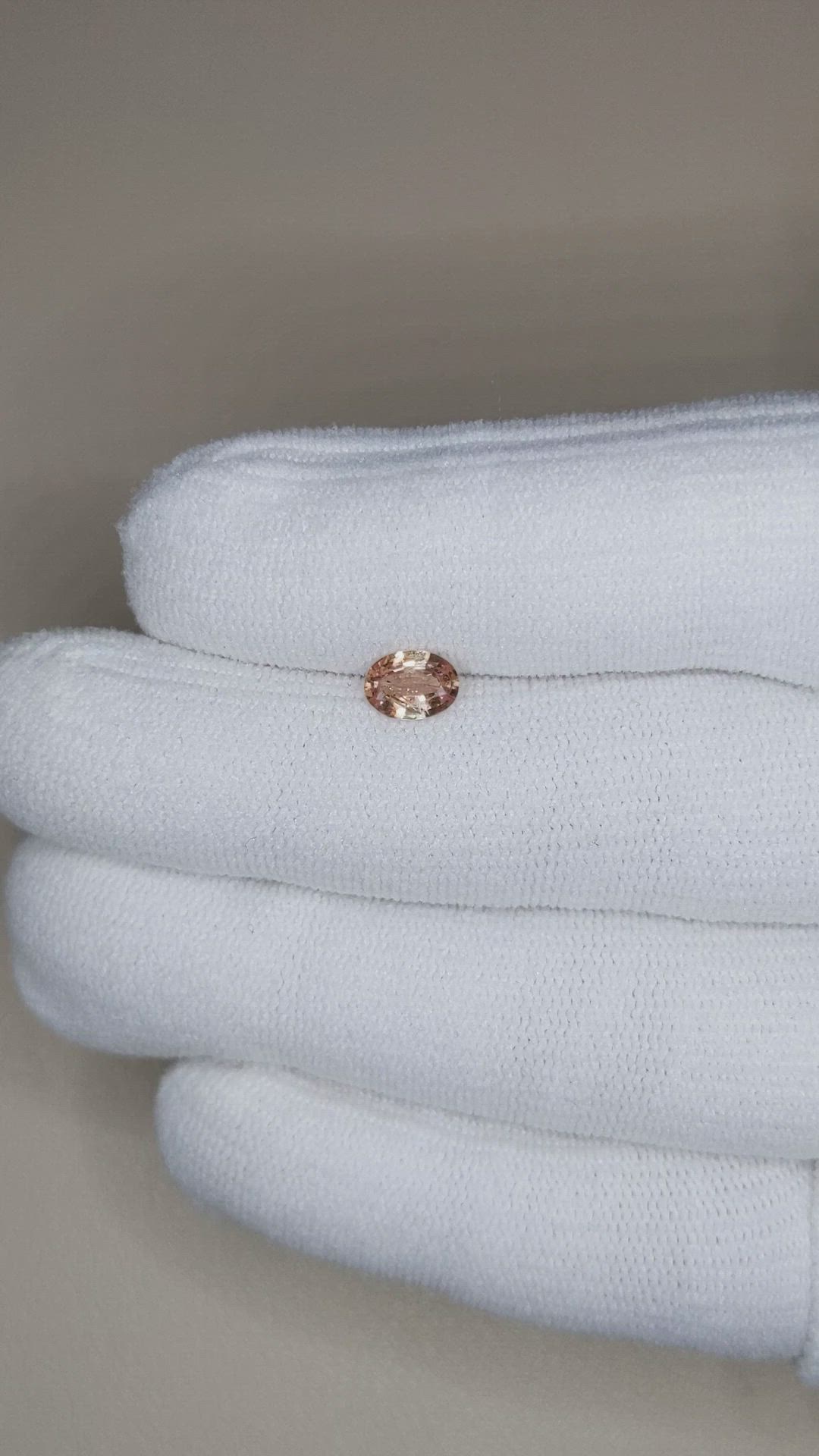 0.62 Ct. Padparadscha Sapphire from Ceylon (Sri Lanka) Size Video