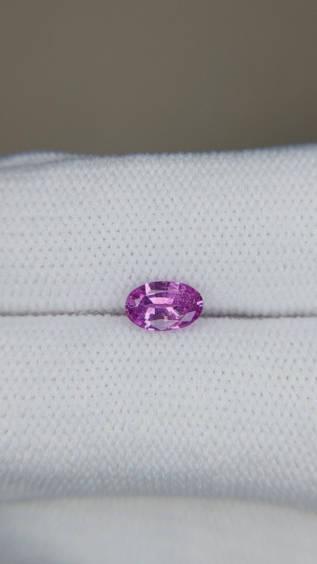 0.68 Ct. Pinkish Purple Sapphire from Ceylon (Sri Lanka) Size Video