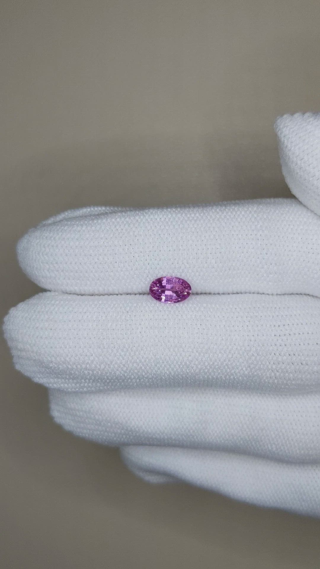 0.68 Ct. Pinkish Purple Sapphire from Ceylon (Sri Lanka) Size Video