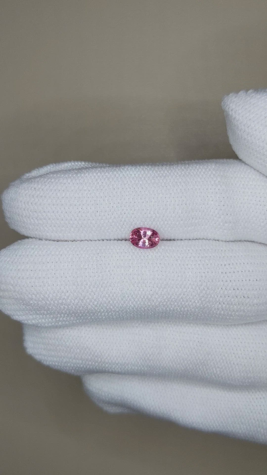 0.55 Ct. Pink Sapphire from Ceylon (Sri Lanka) Size Video