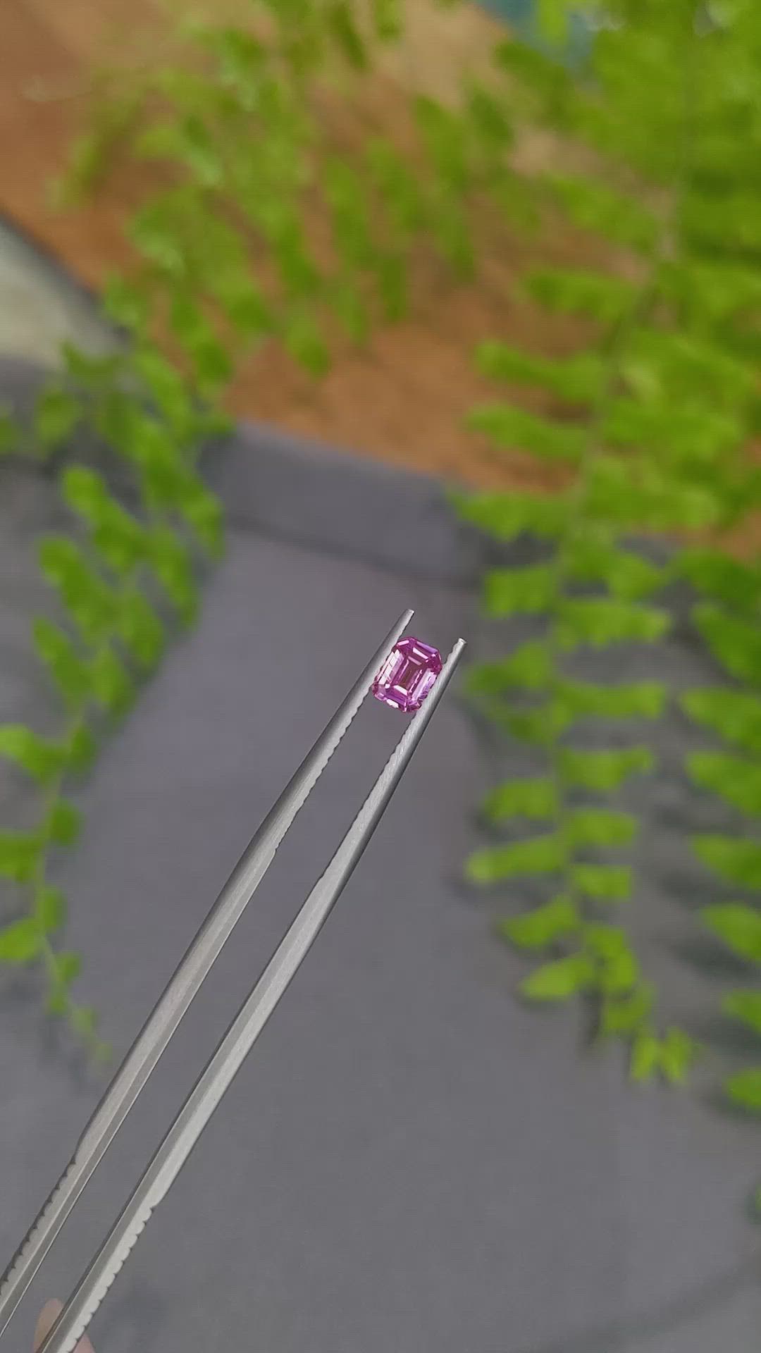 0.52 Ct. Purplish Pink Sapphire from Ceylon (Sri Lanka) Size Video