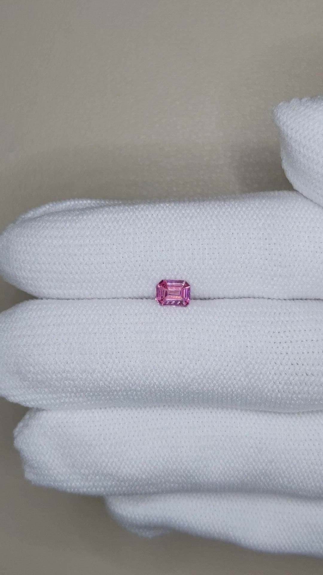 0.52 Ct. Purplish Pink Sapphire from Ceylon (Sri Lanka) Size Video