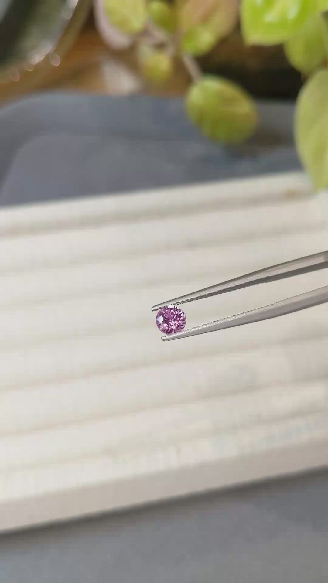 0.65 Ct. Pink Sapphire from Ceylon (Sri Lanka) Size Video