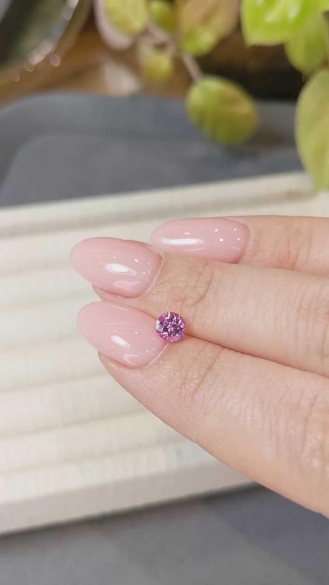 0.65 Ct. Pink Sapphire from Ceylon (Sri Lanka) Size Video