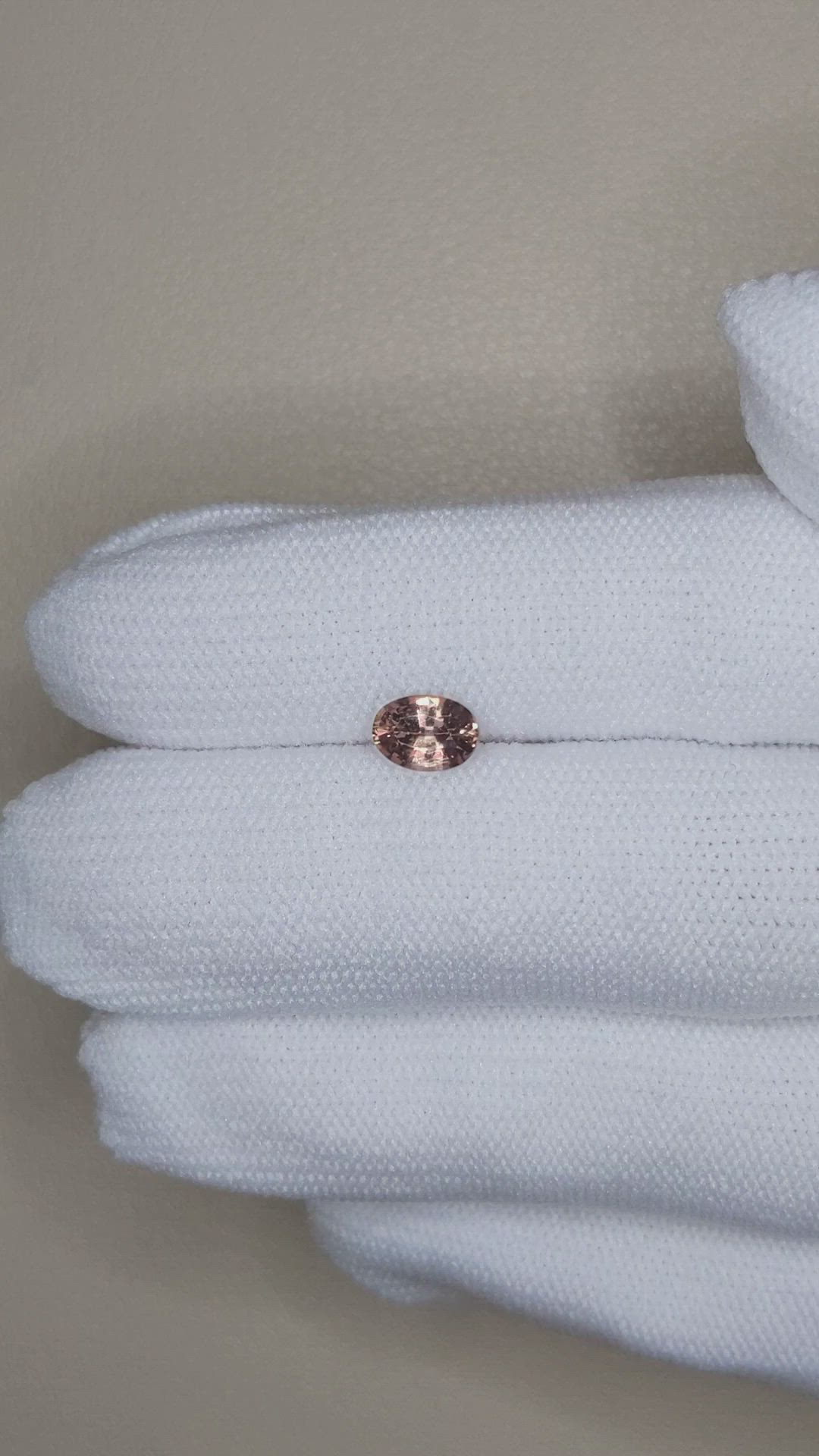 0.79 Ct. Pinkish Brown Sapphire from Ceylon (Sri Lanka) Size Video