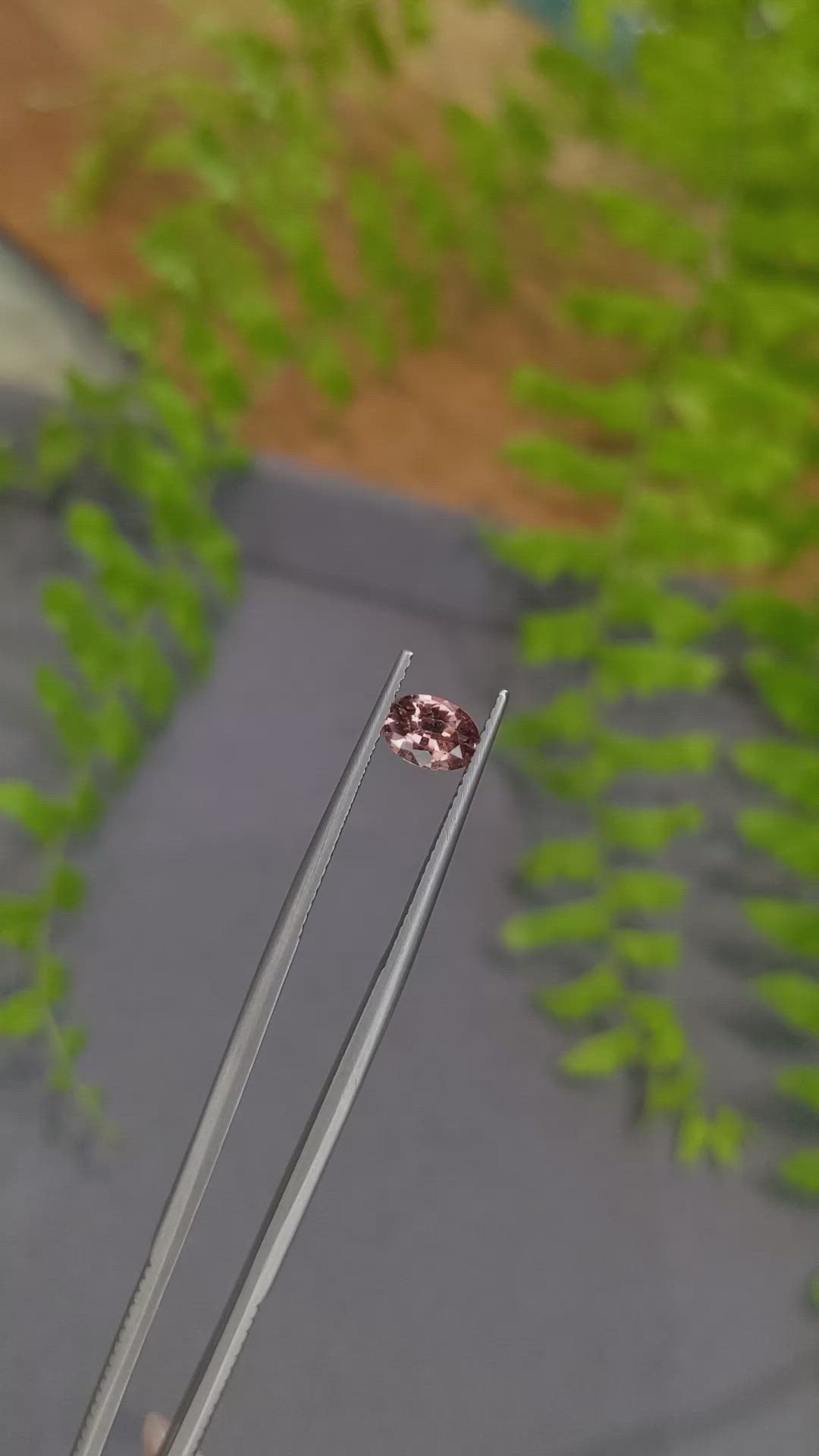 0.79 Ct. Pinkish Brown Sapphire from Ceylon (Sri Lanka) Size Video