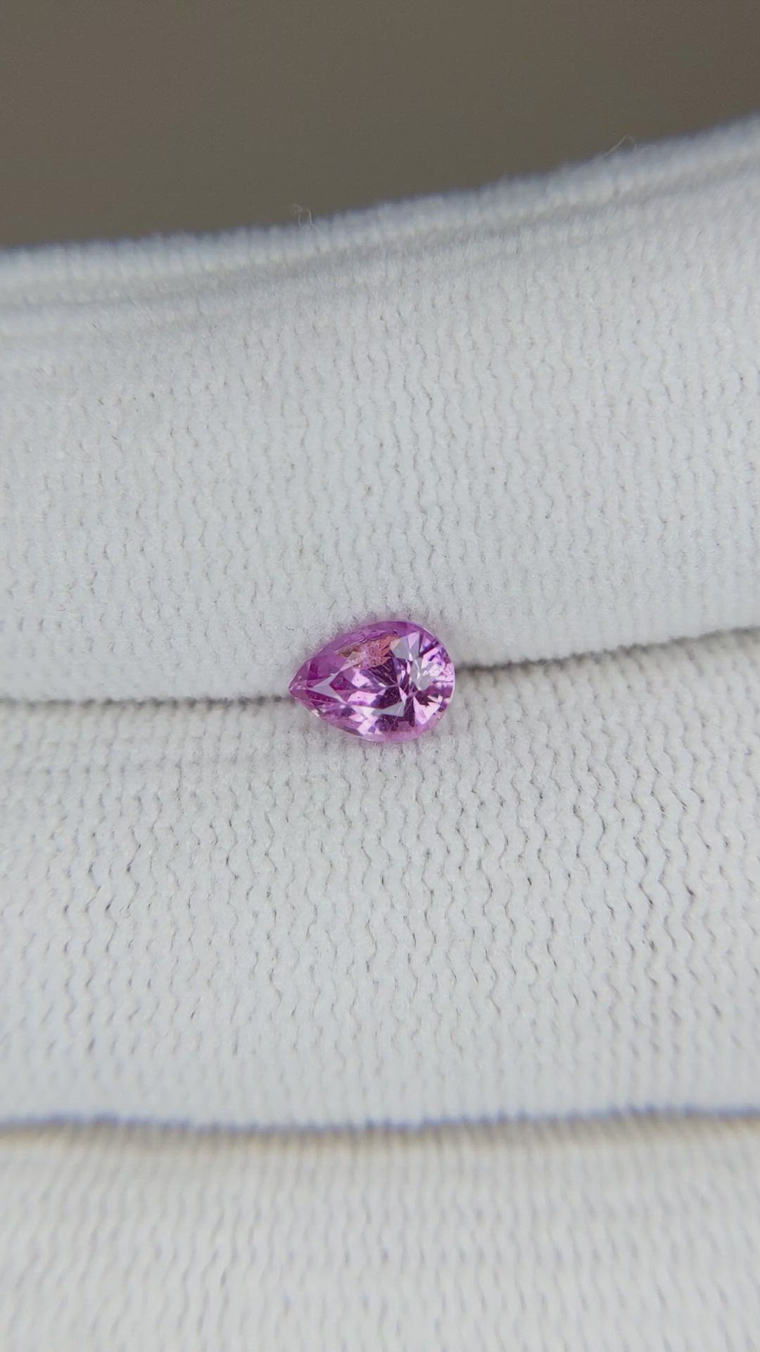 0.64 Ct. Pink Sapphire from Ceylon (Sri Lanka) Size Video