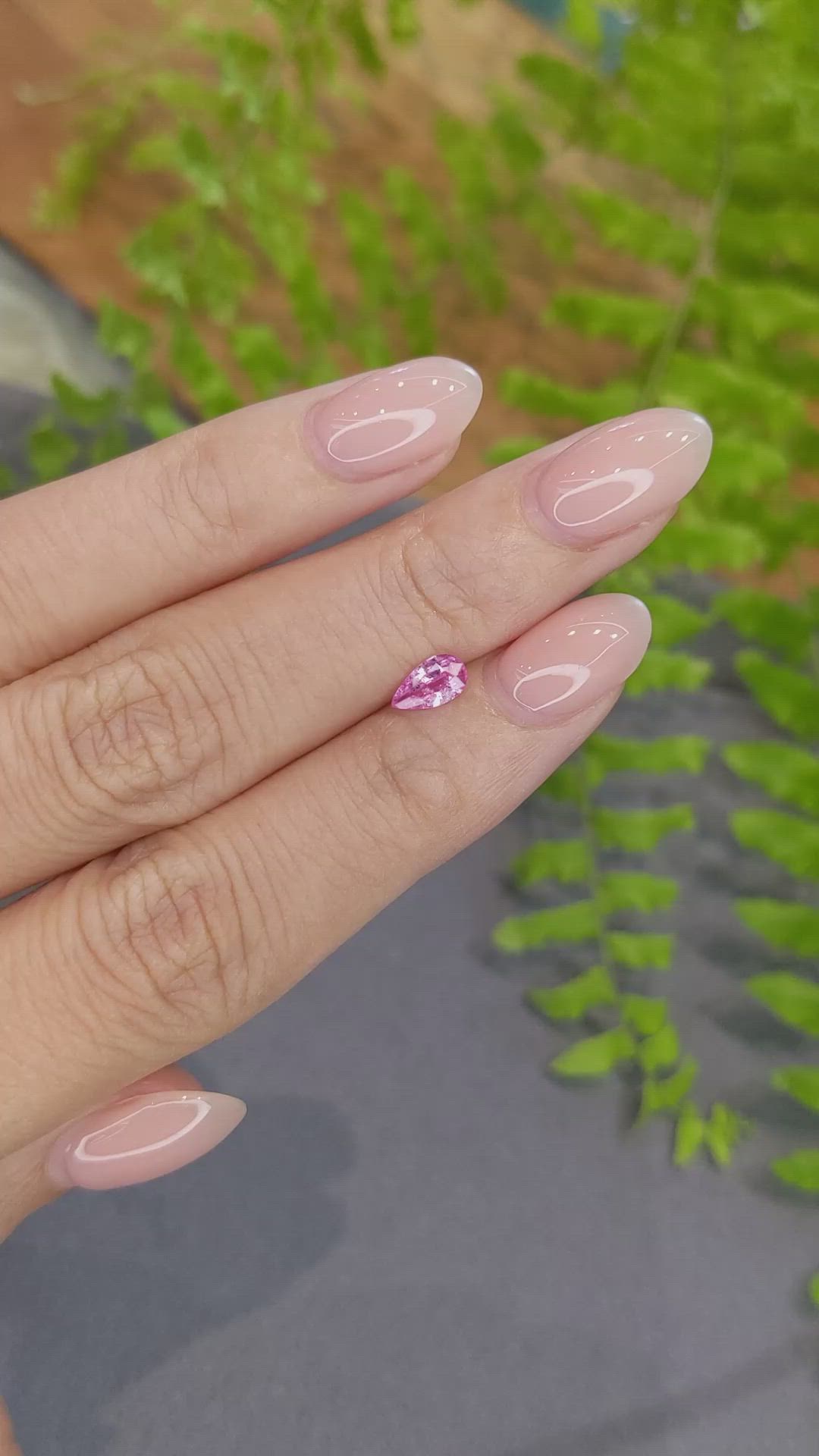 0.45 Ct. Pink Sapphire from Ceylon (Sri Lanka) Size Video