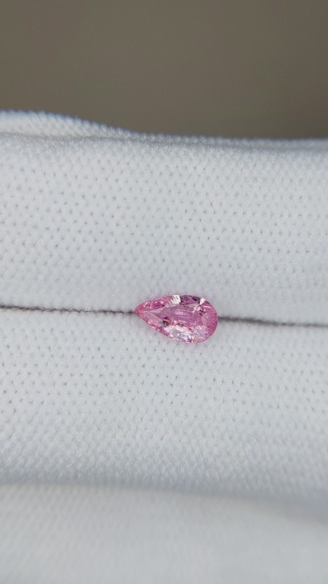 0.45 Ct. Pink Sapphire from Ceylon (Sri Lanka) Size Video