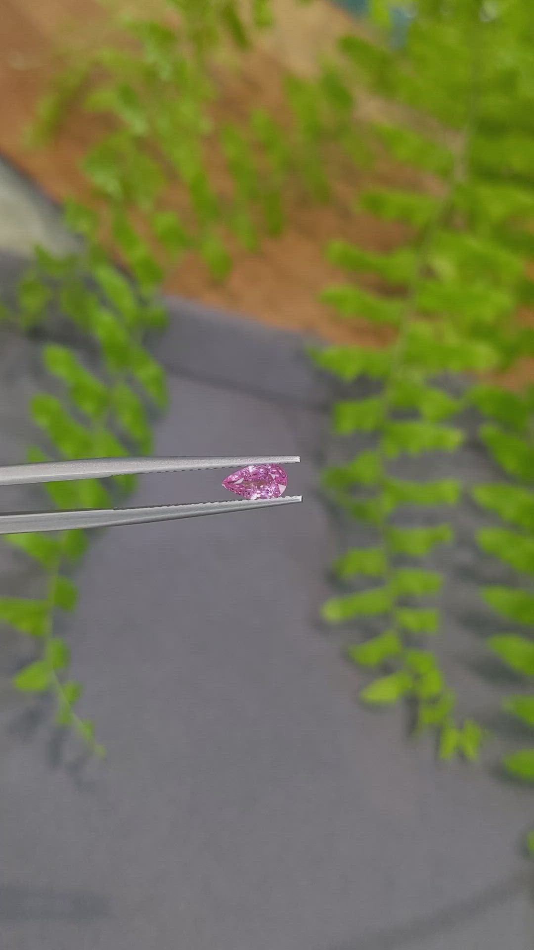 0.45 Ct. Pink Sapphire from Ceylon (Sri Lanka) Size Video