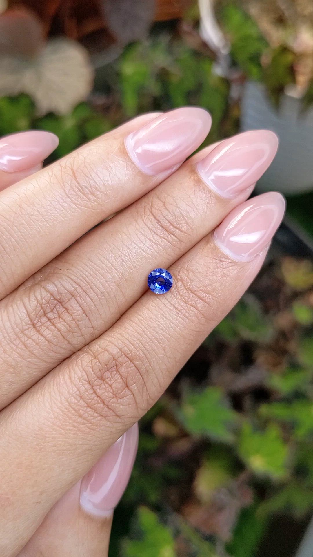 0.44 Ct. Blue Sapphire from Ceylon (Sri Lanka) Size Video