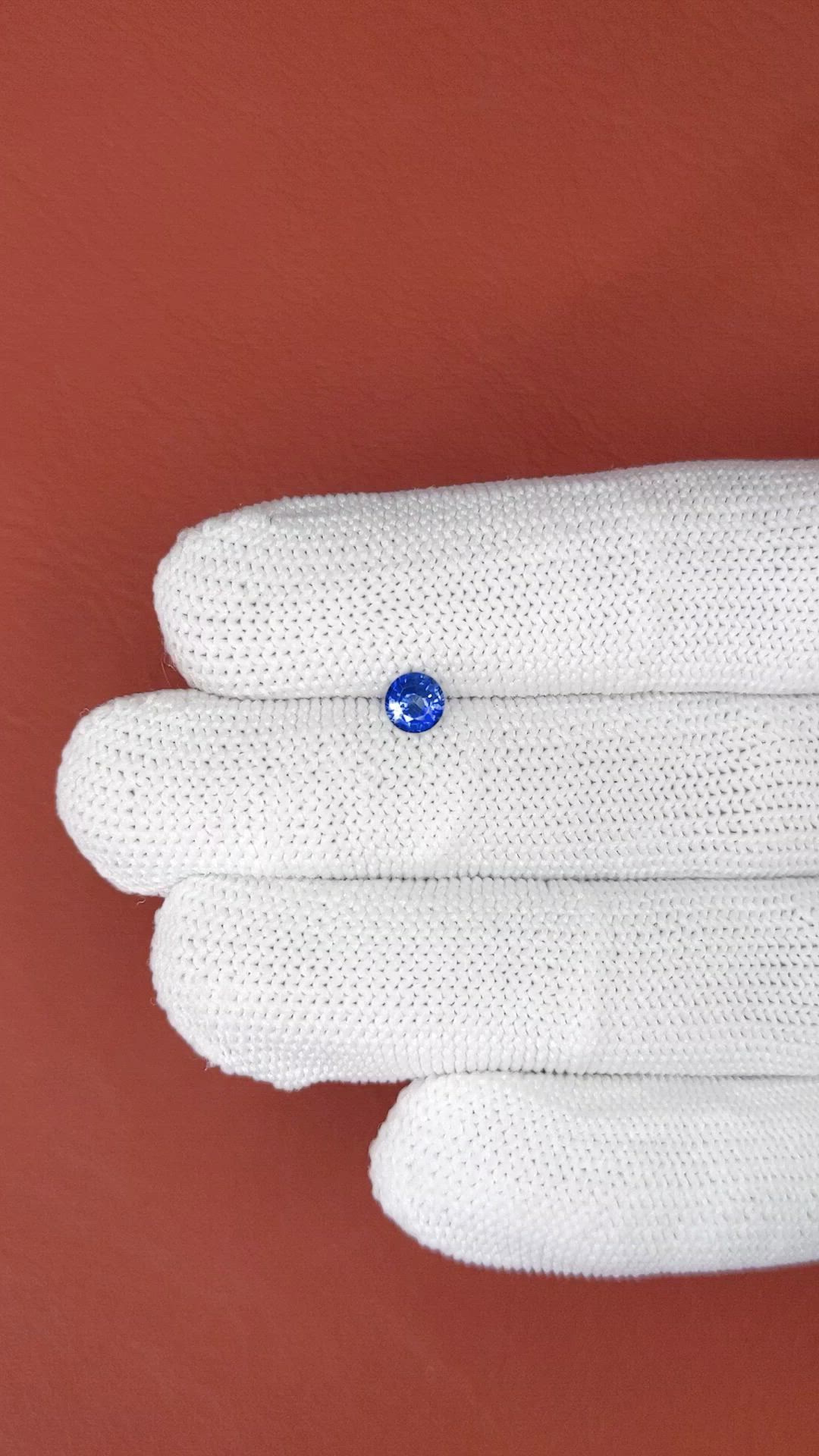 0.44 Ct. Blue Sapphire from Ceylon (Sri Lanka) Size Video