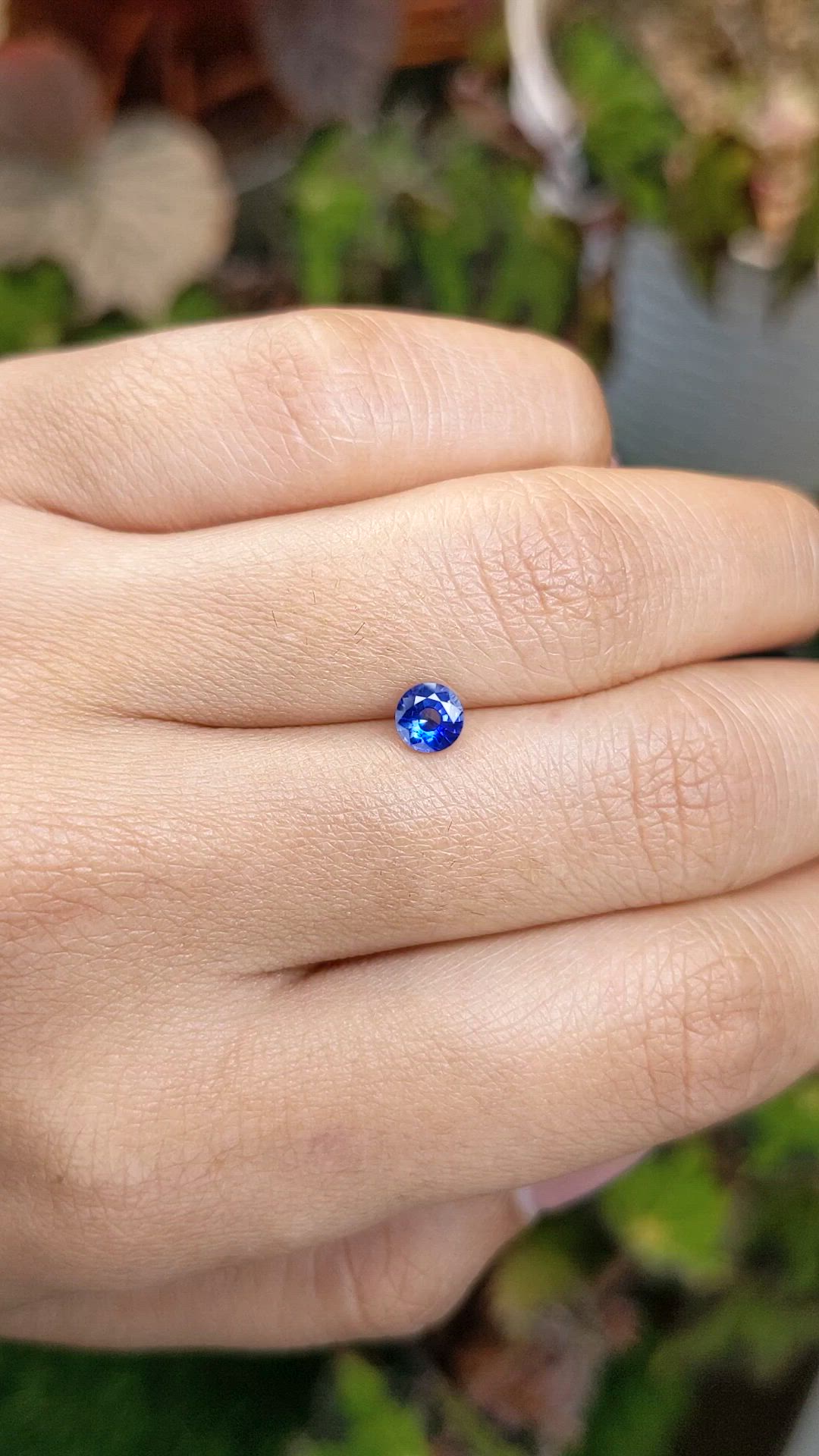 0.44 Ct. Blue Sapphire from Ceylon (Sri Lanka) Size Video
