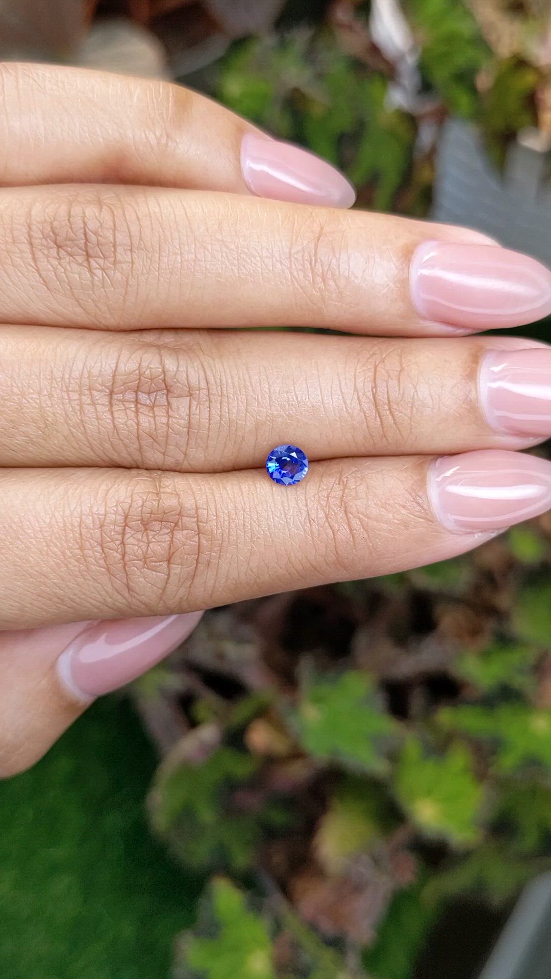 0.44 Ct. Blue Sapphire from Ceylon (Sri Lanka) Size Video