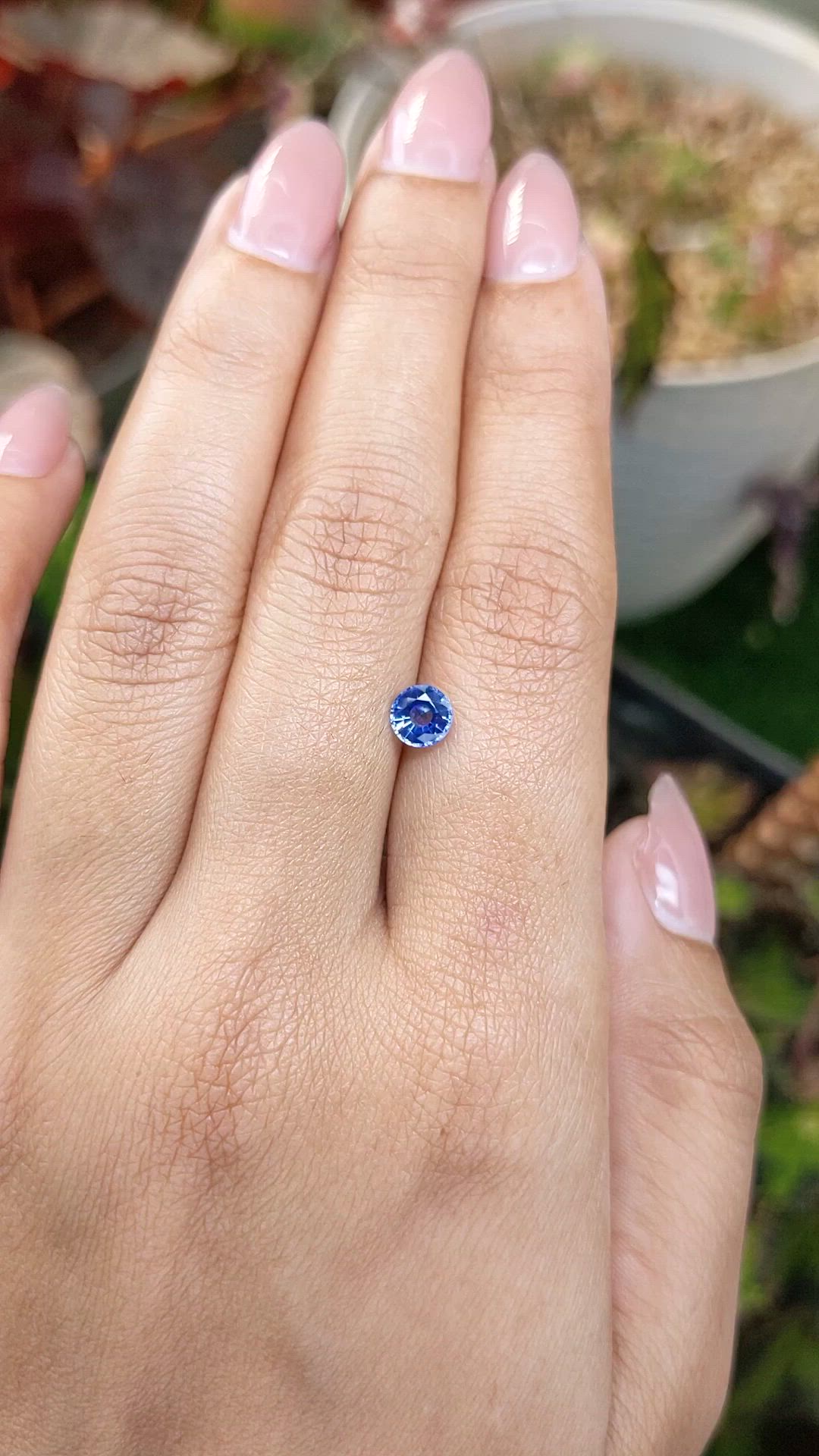 0.71 Ct. Blue Sapphire from Ceylon (Sri Lanka) Size Video