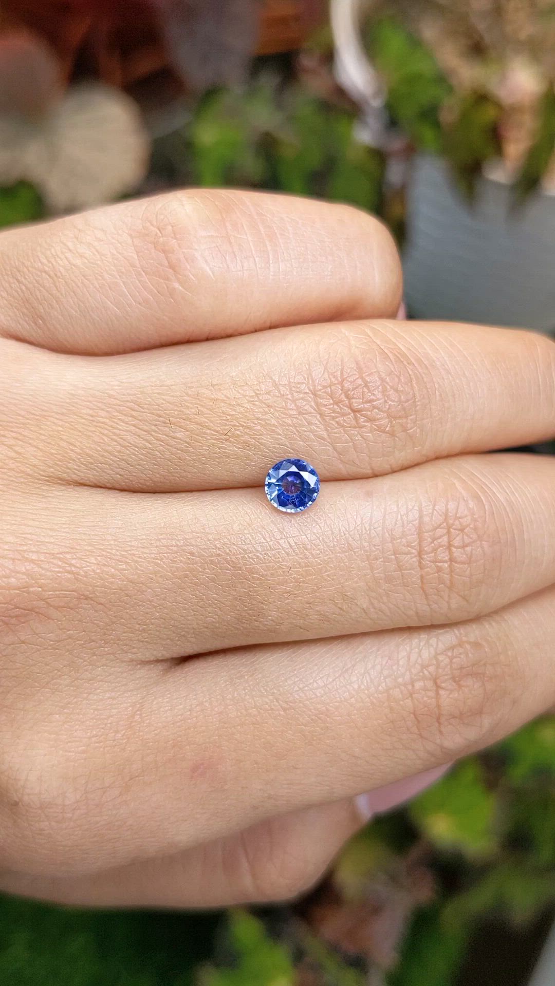 0.71 Ct. Blue Sapphire from Ceylon (Sri Lanka) Size Video