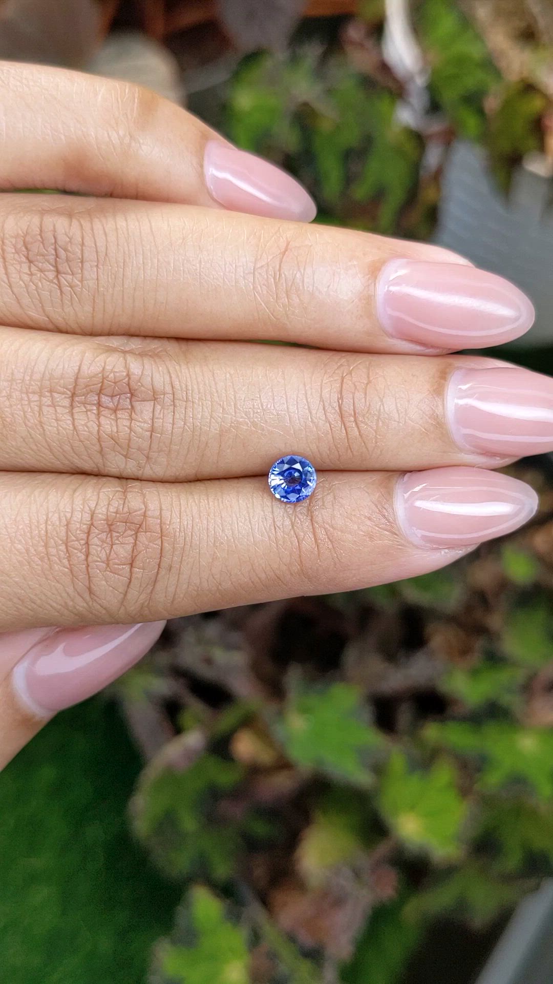 0.71 Ct. Blue Sapphire from Ceylon (Sri Lanka) Size Video