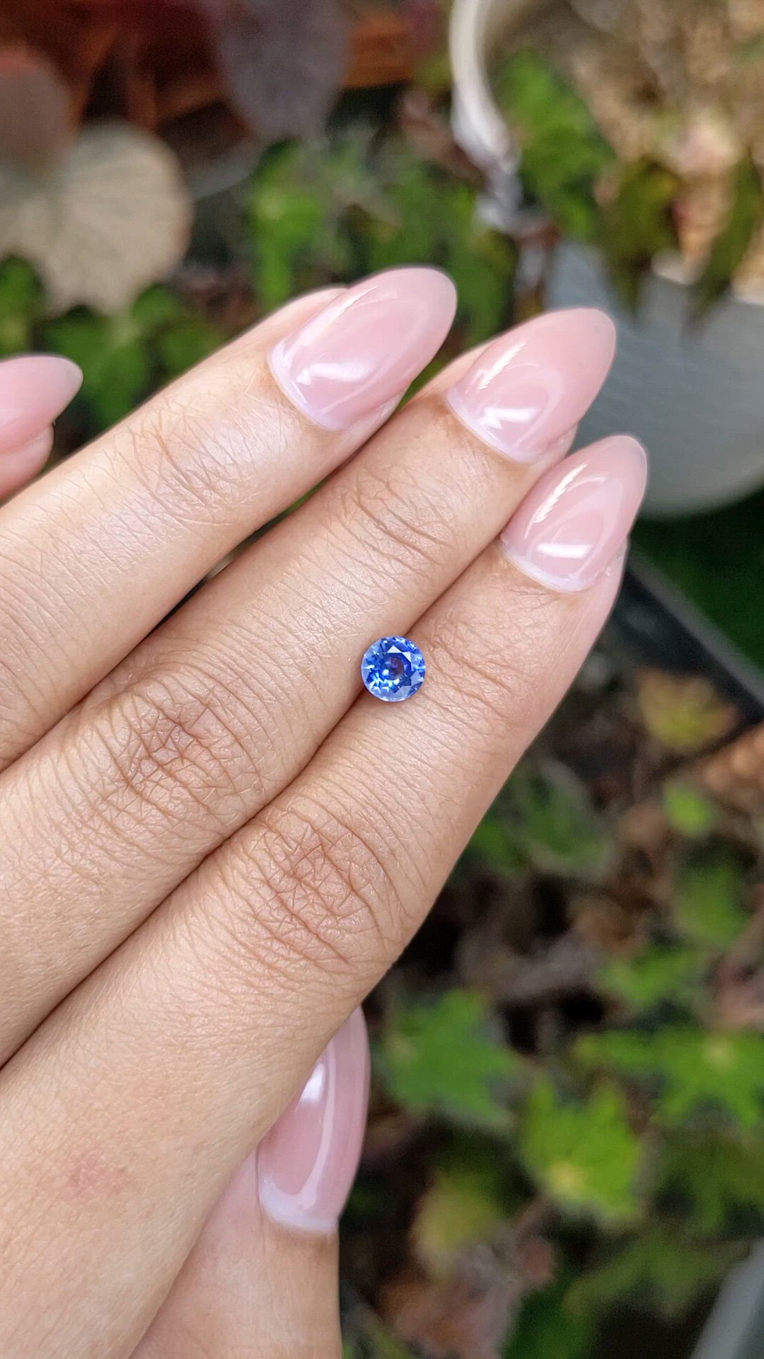 0.71 Ct. Blue Sapphire from Ceylon (Sri Lanka) Size Video