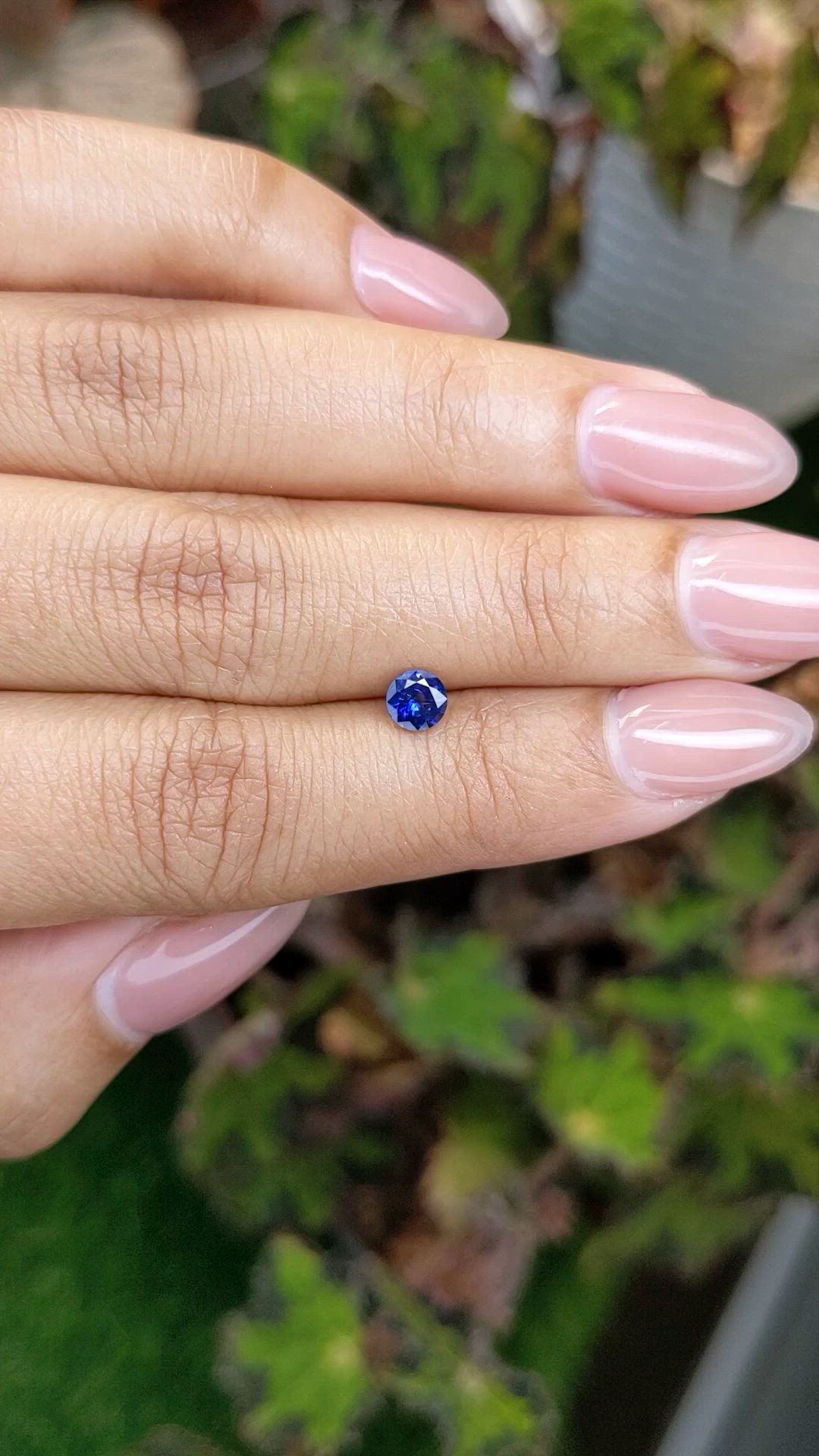 0.48 Ct. Blue Sapphire from Ceylon (Sri Lanka) Size Video