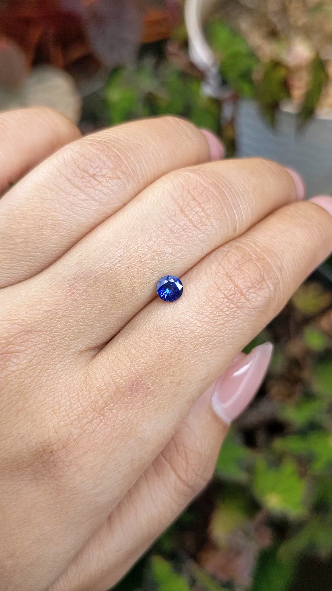 0.48 Ct. Blue Sapphire from Ceylon (Sri Lanka) Size Video