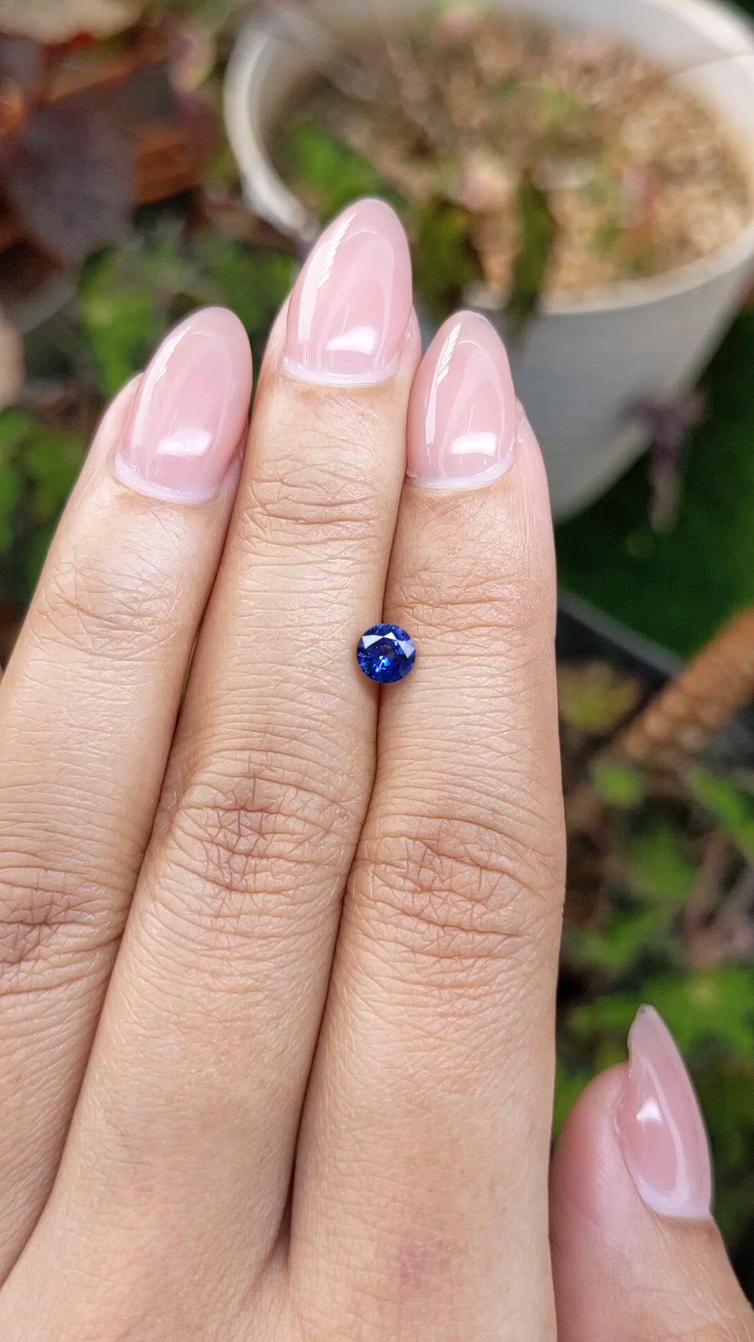 0.48 Ct. Blue Sapphire from Ceylon (Sri Lanka) Size Video