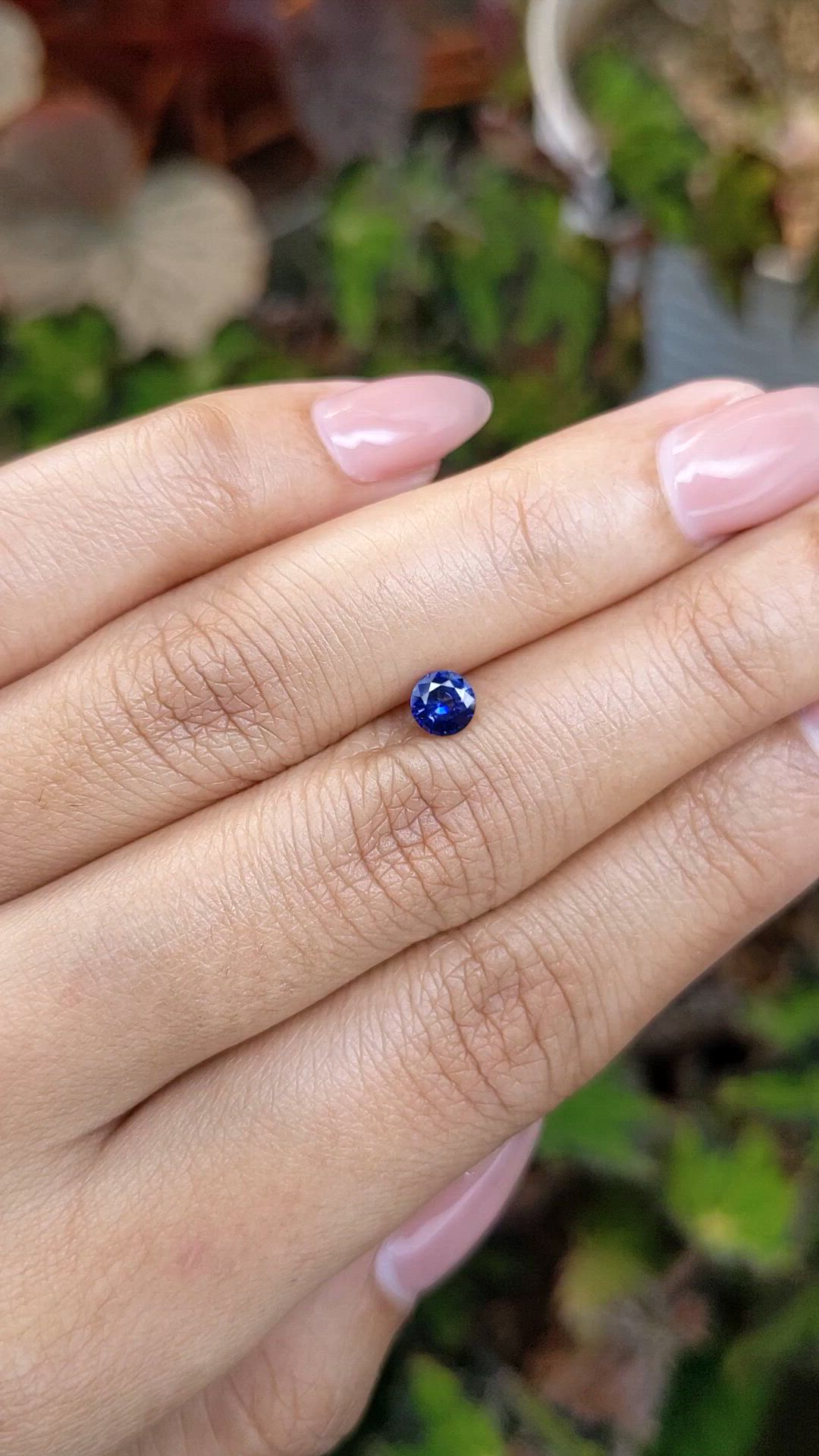 0.48 Ct. Blue Sapphire from Ceylon (Sri Lanka) Size Video