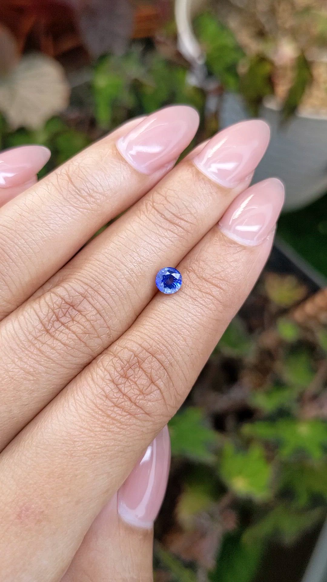 0.62 Ct. Blue Sapphire from Ceylon (Sri Lanka) Size Video