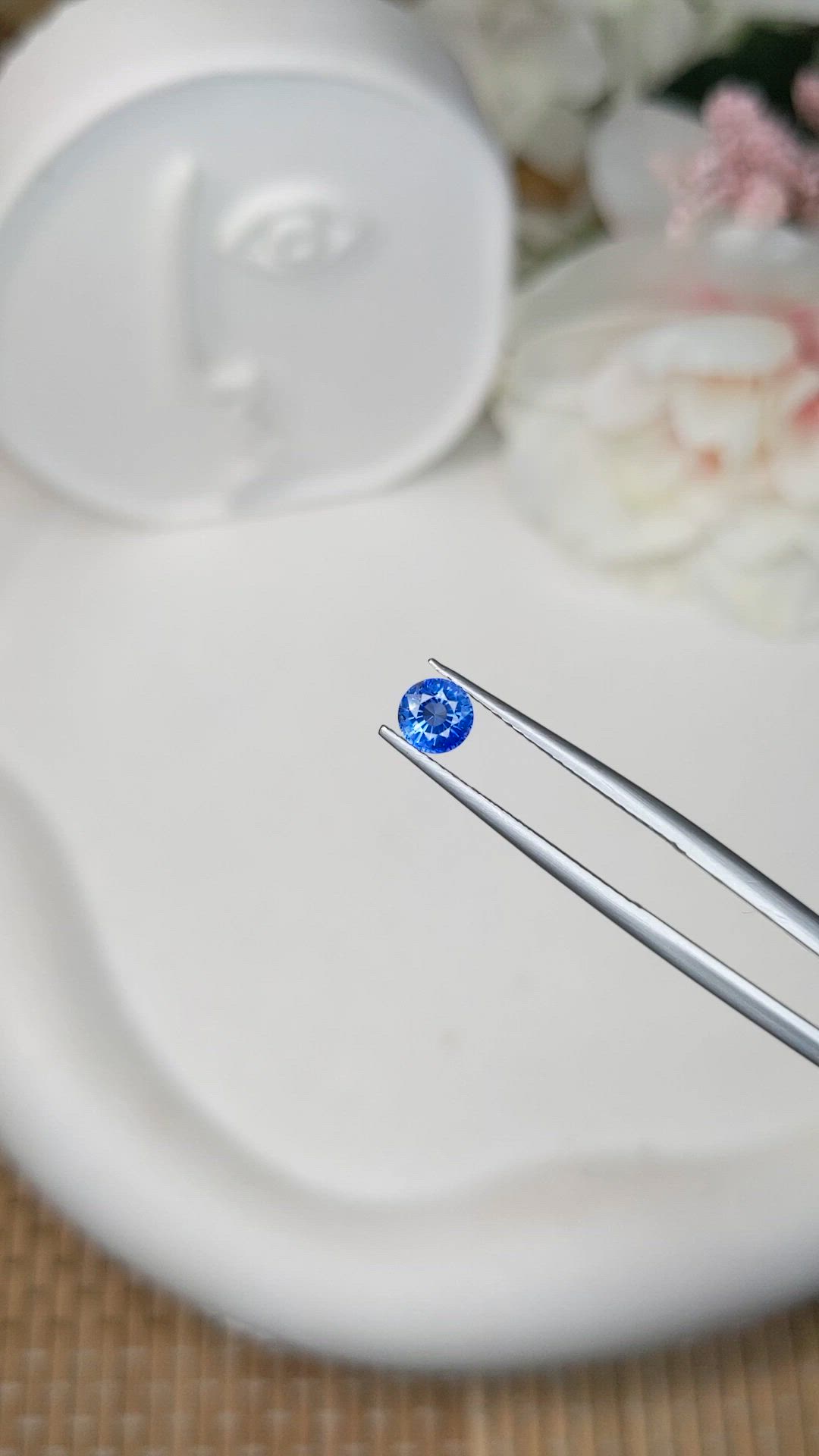 0.62 Ct. Blue Sapphire from Ceylon (Sri Lanka) Size Video
