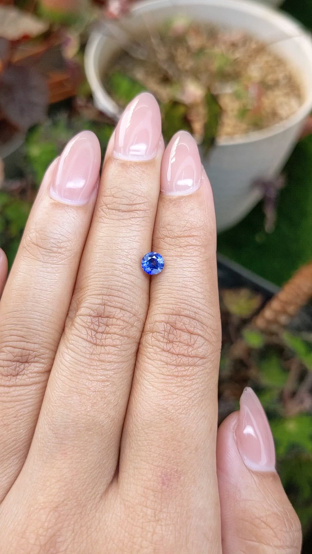 0.62 Ct. Blue Sapphire from Ceylon (Sri Lanka) Size Video