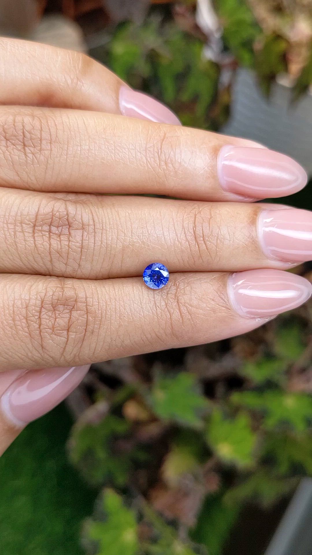 0.62 Ct. Blue Sapphire from Ceylon (Sri Lanka) Size Video