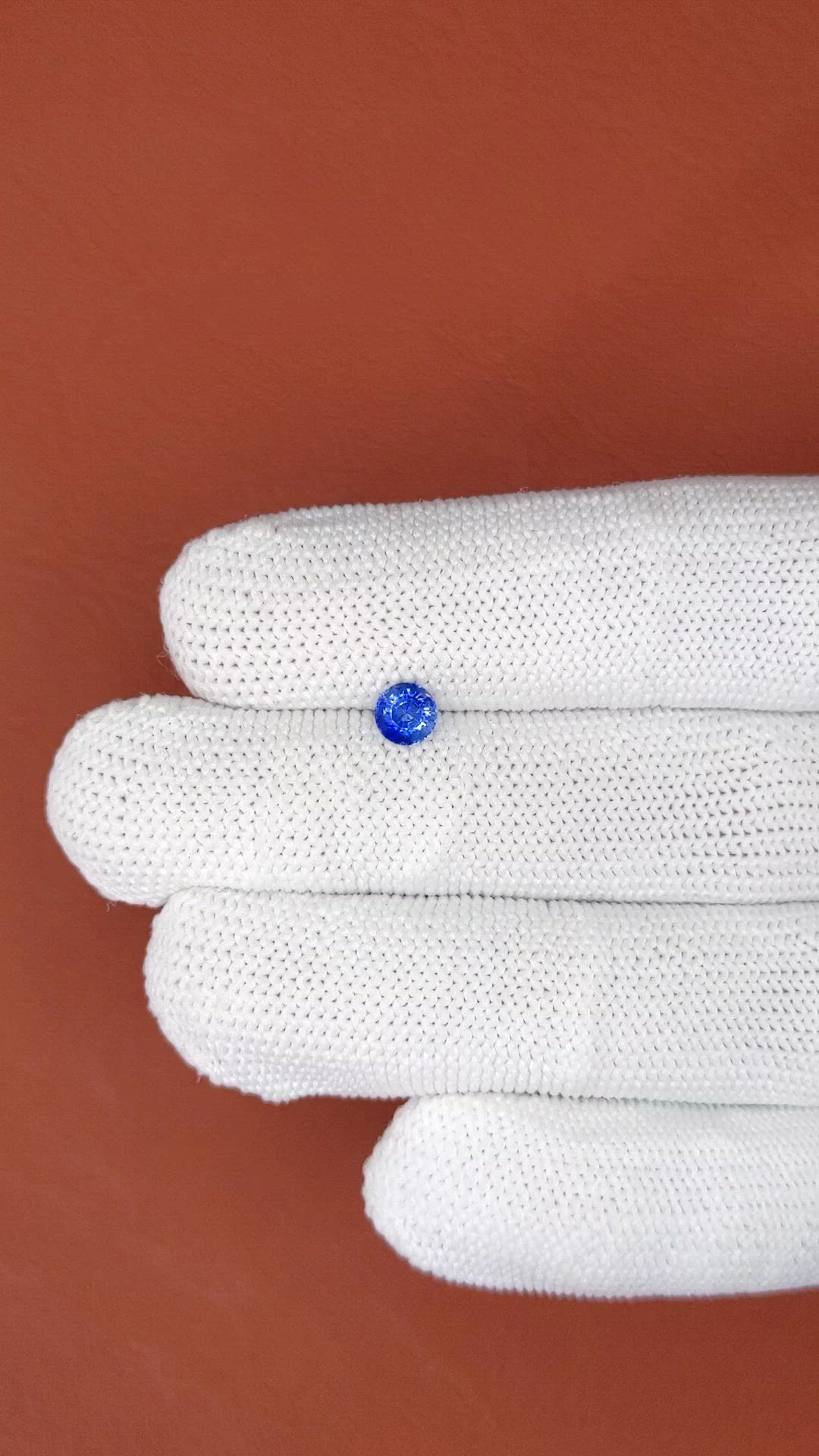 0.62 Ct. Blue Sapphire from Ceylon (Sri Lanka) Size Video