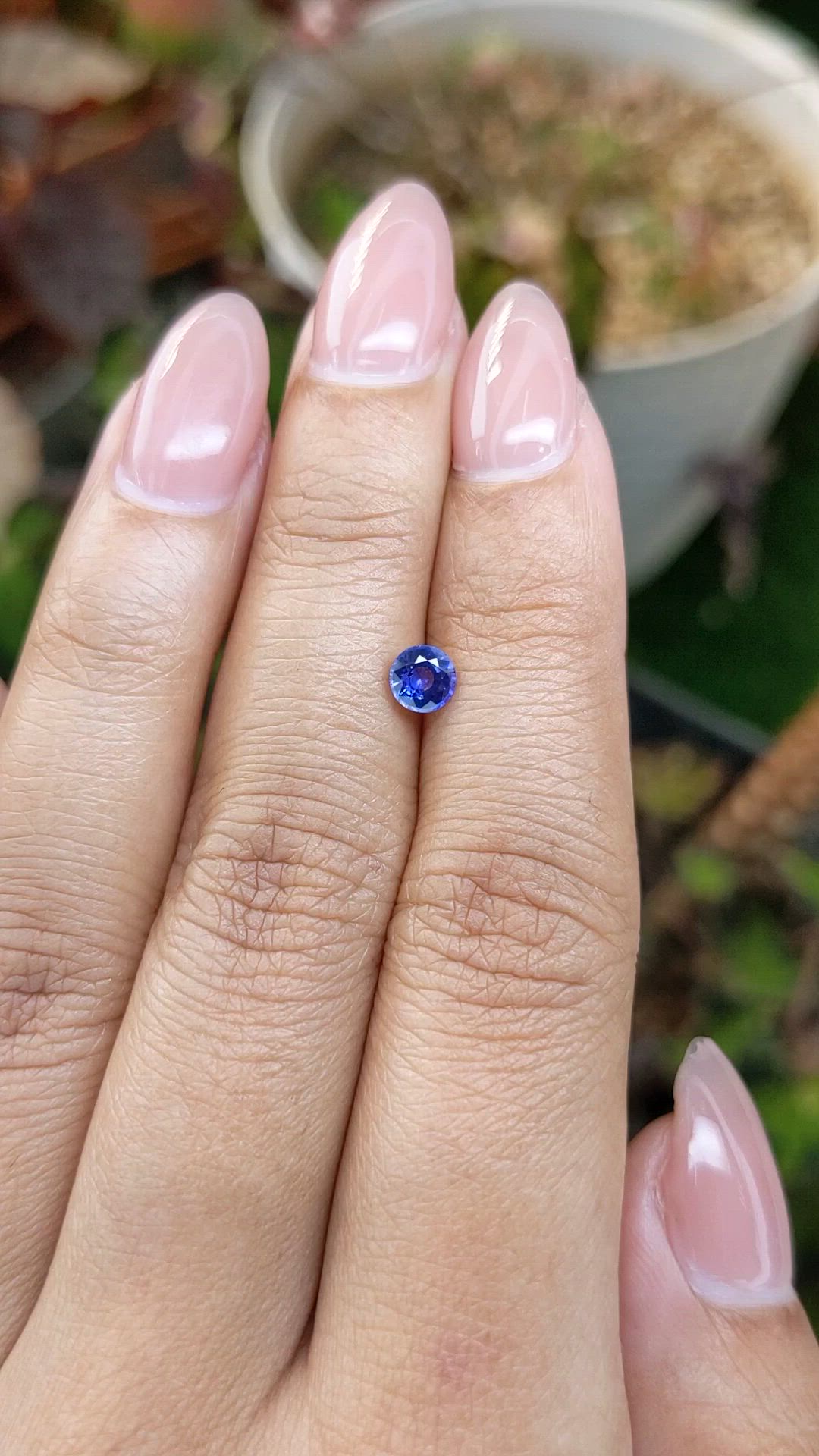 0.47 Ct. Blue Sapphire from Ceylon (Sri Lanka) Size Video
