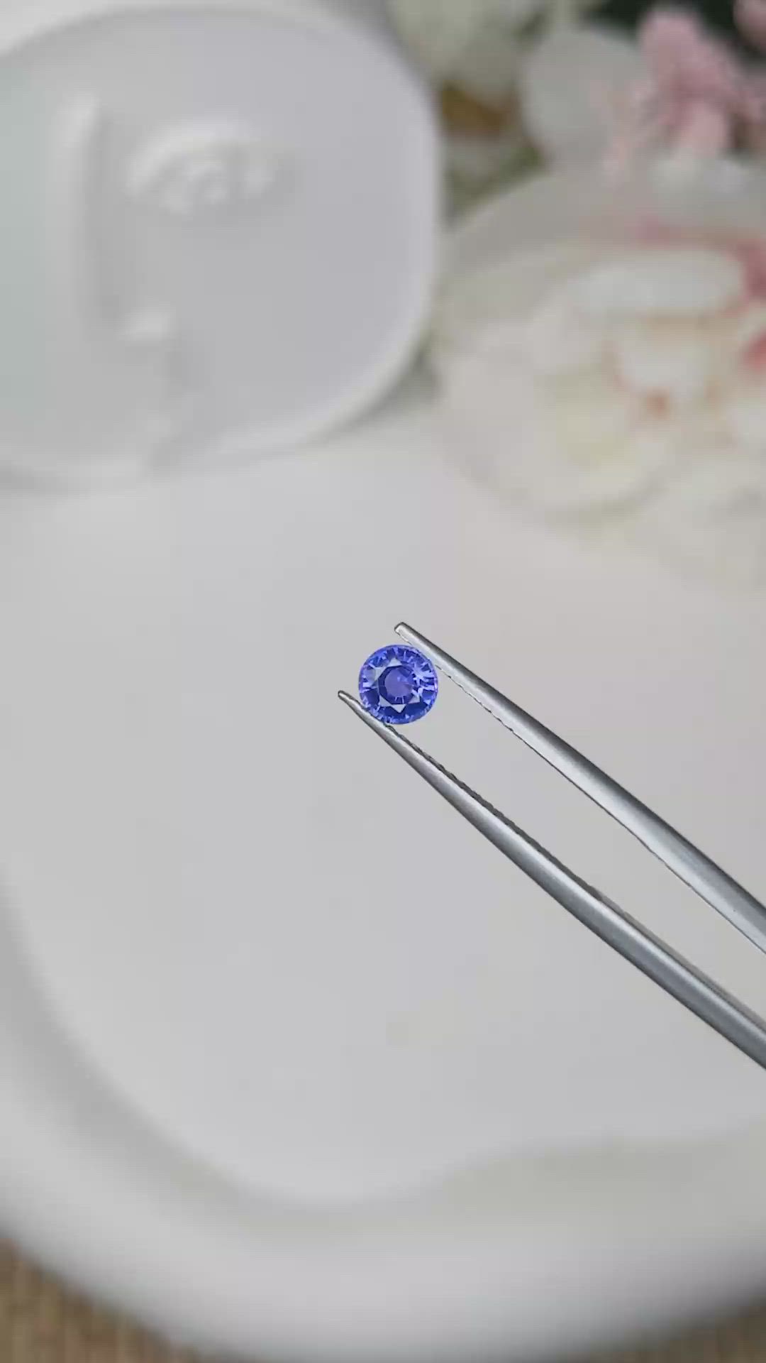 0.47 Ct. Blue Sapphire from Ceylon (Sri Lanka) Size Video