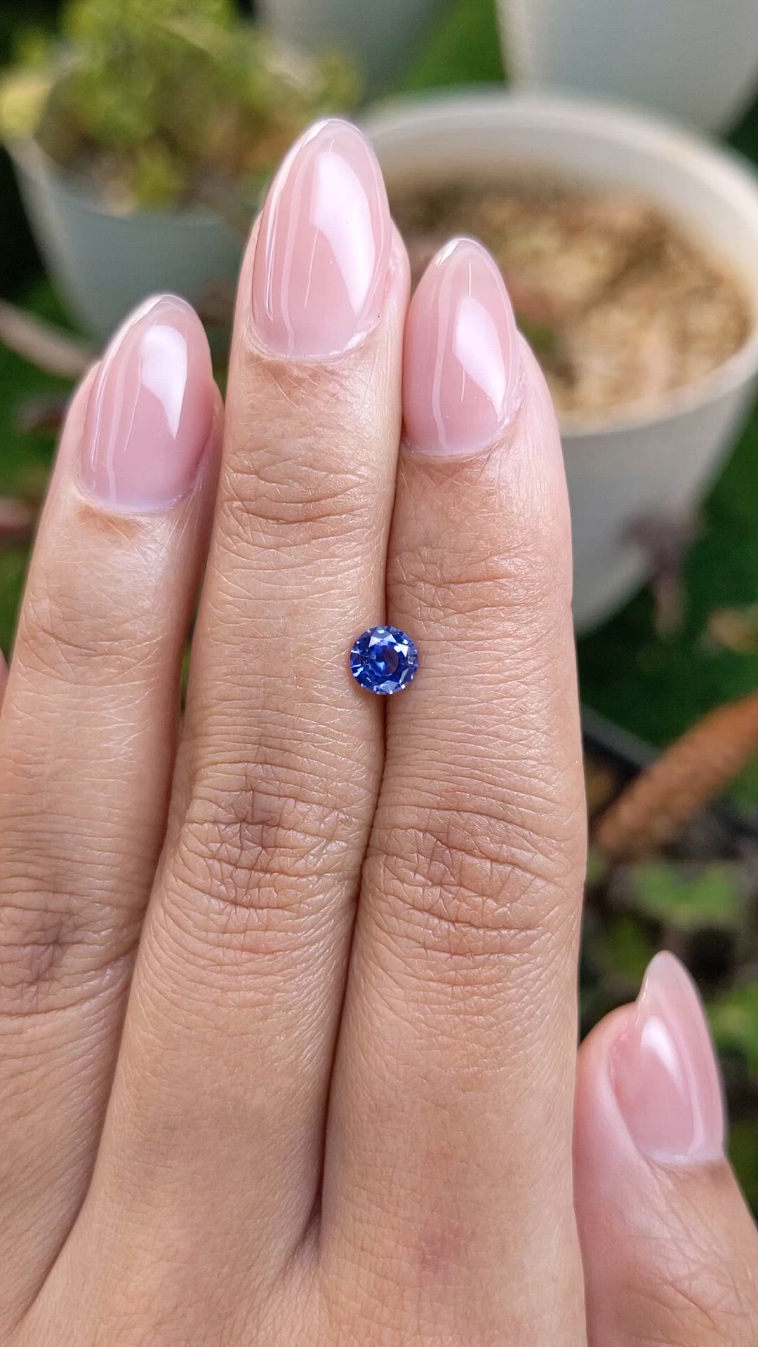 0.63 Ct. Blue Sapphire from Ceylon (Sri Lanka) Size Video