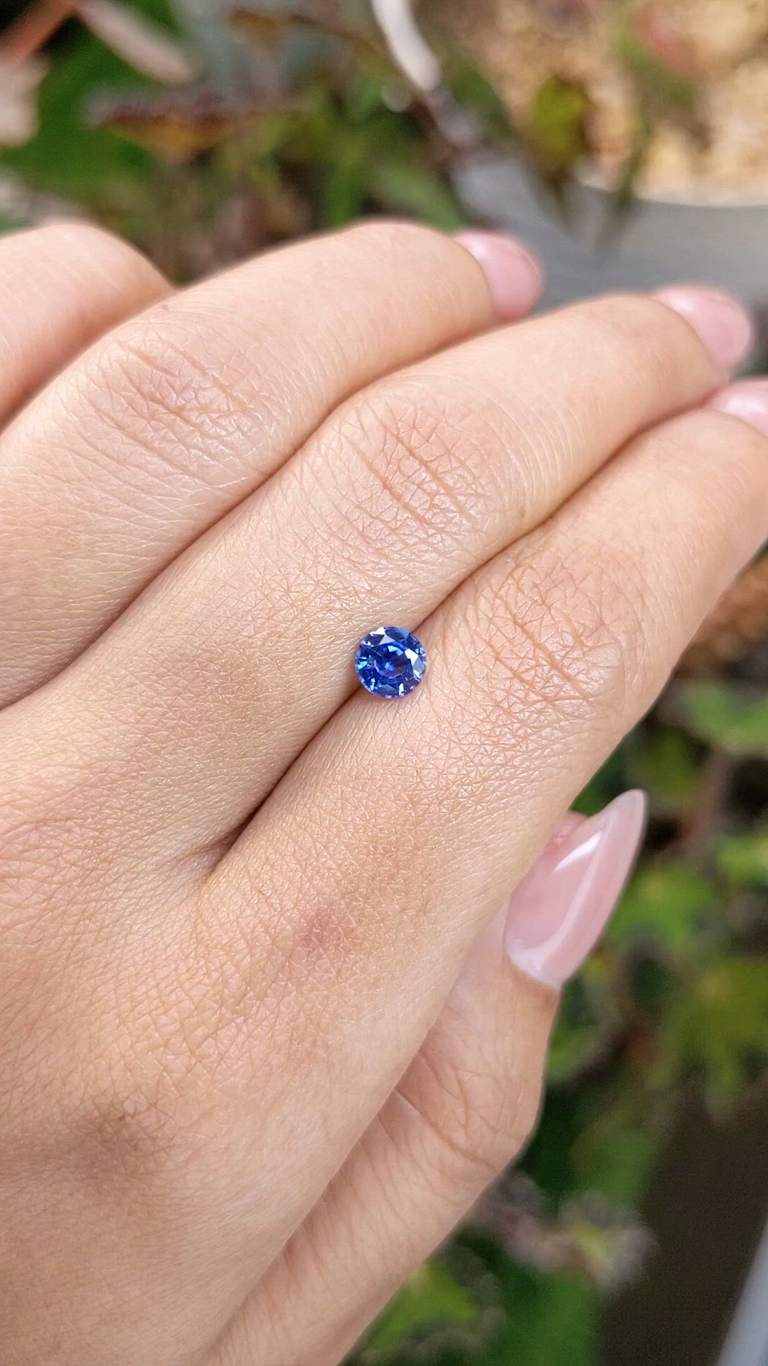 0.63 Ct. Blue Sapphire from Ceylon (Sri Lanka) Size Video