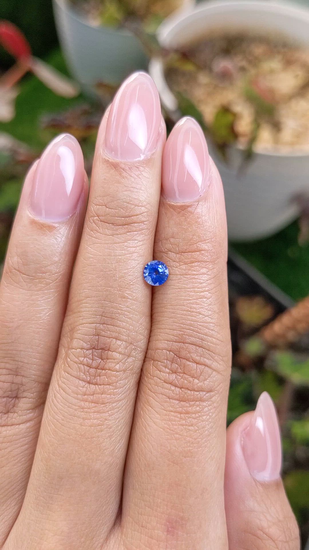 0.51 Ct. Blue Sapphire from Ceylon (Sri Lanka) Size Video