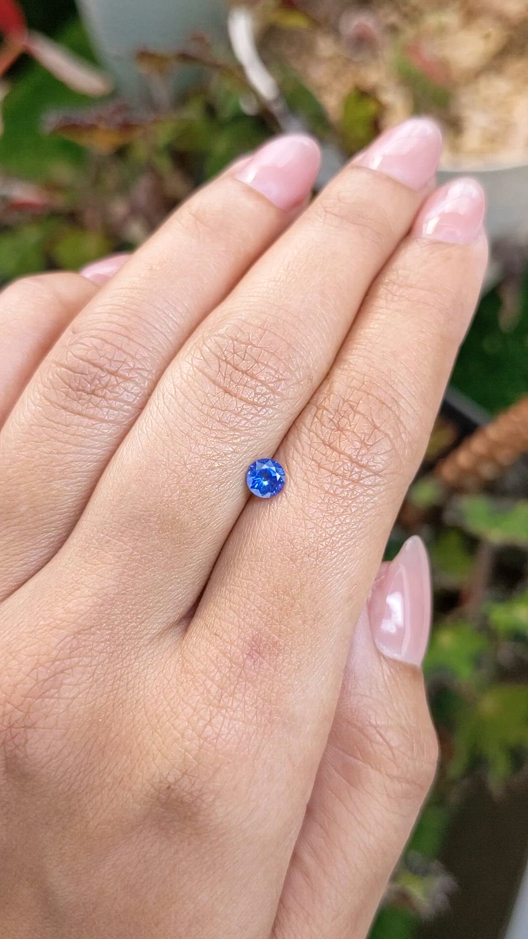 0.51 Ct. Blue Sapphire from Ceylon (Sri Lanka) Size Video