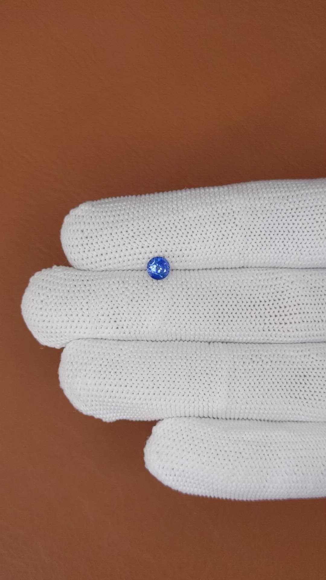 0.51 Ct. Blue Sapphire from Ceylon (Sri Lanka) Size Video