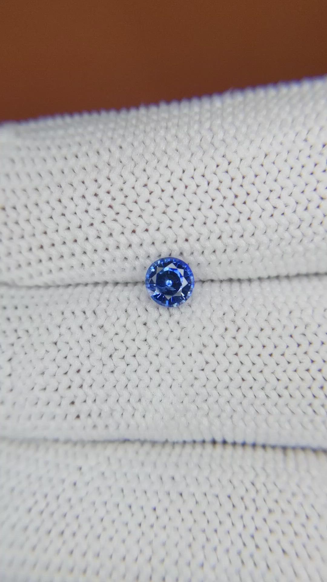 0.44 Ct. Blue Sapphire from Ceylon (Sri Lanka) Size Video