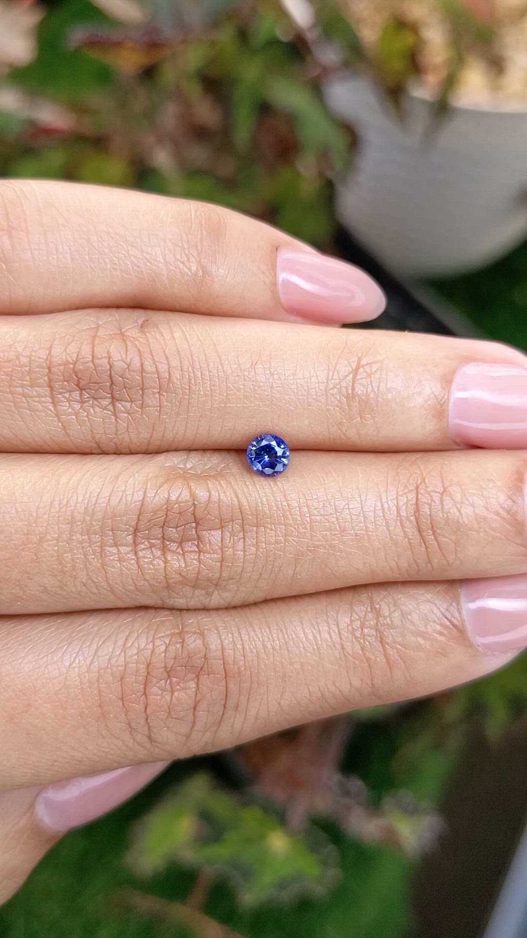 0.44 Ct. Blue Sapphire from Ceylon (Sri Lanka) Size Video