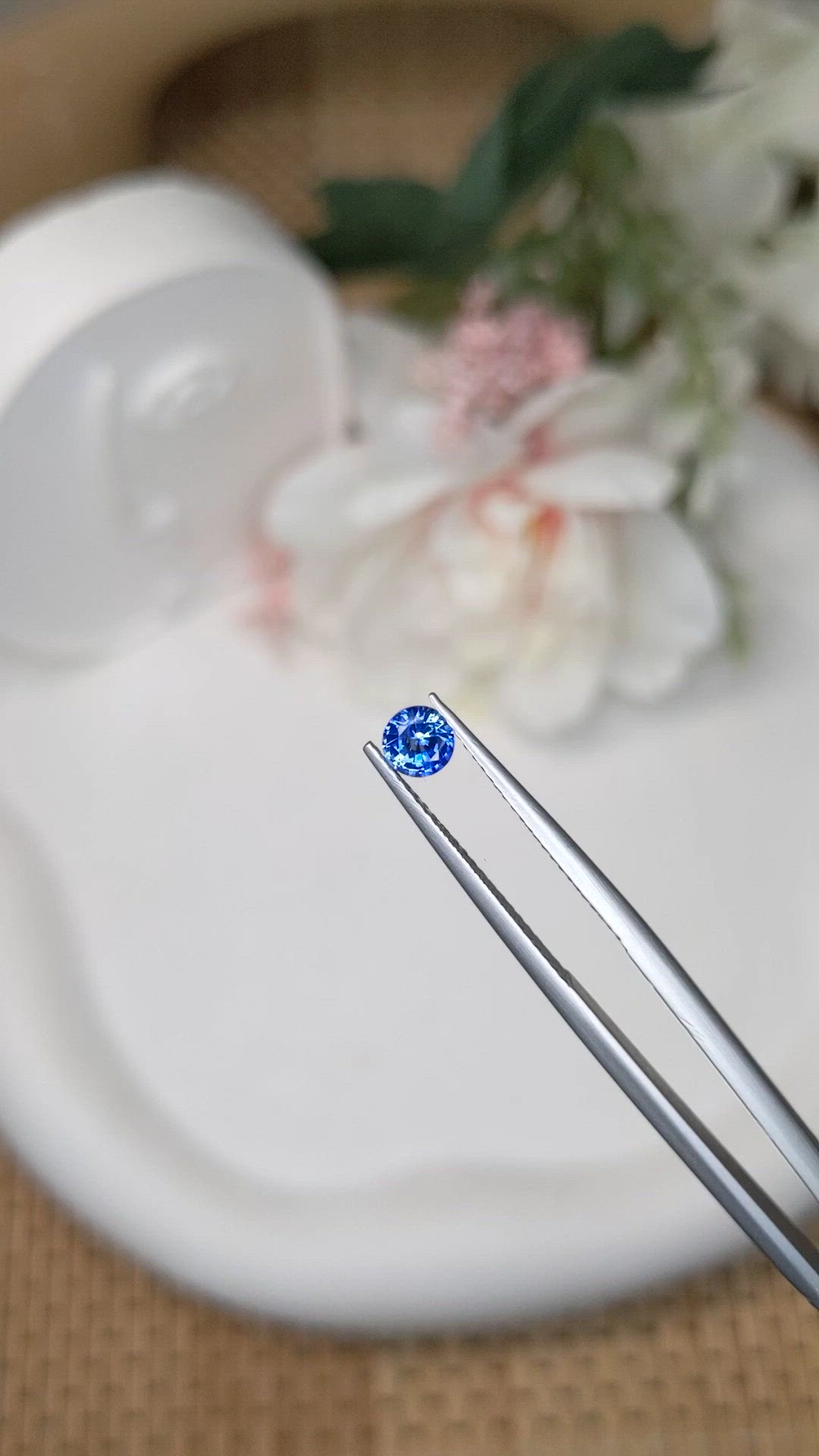 0.44 Ct. Blue Sapphire from Ceylon (Sri Lanka) Size Video