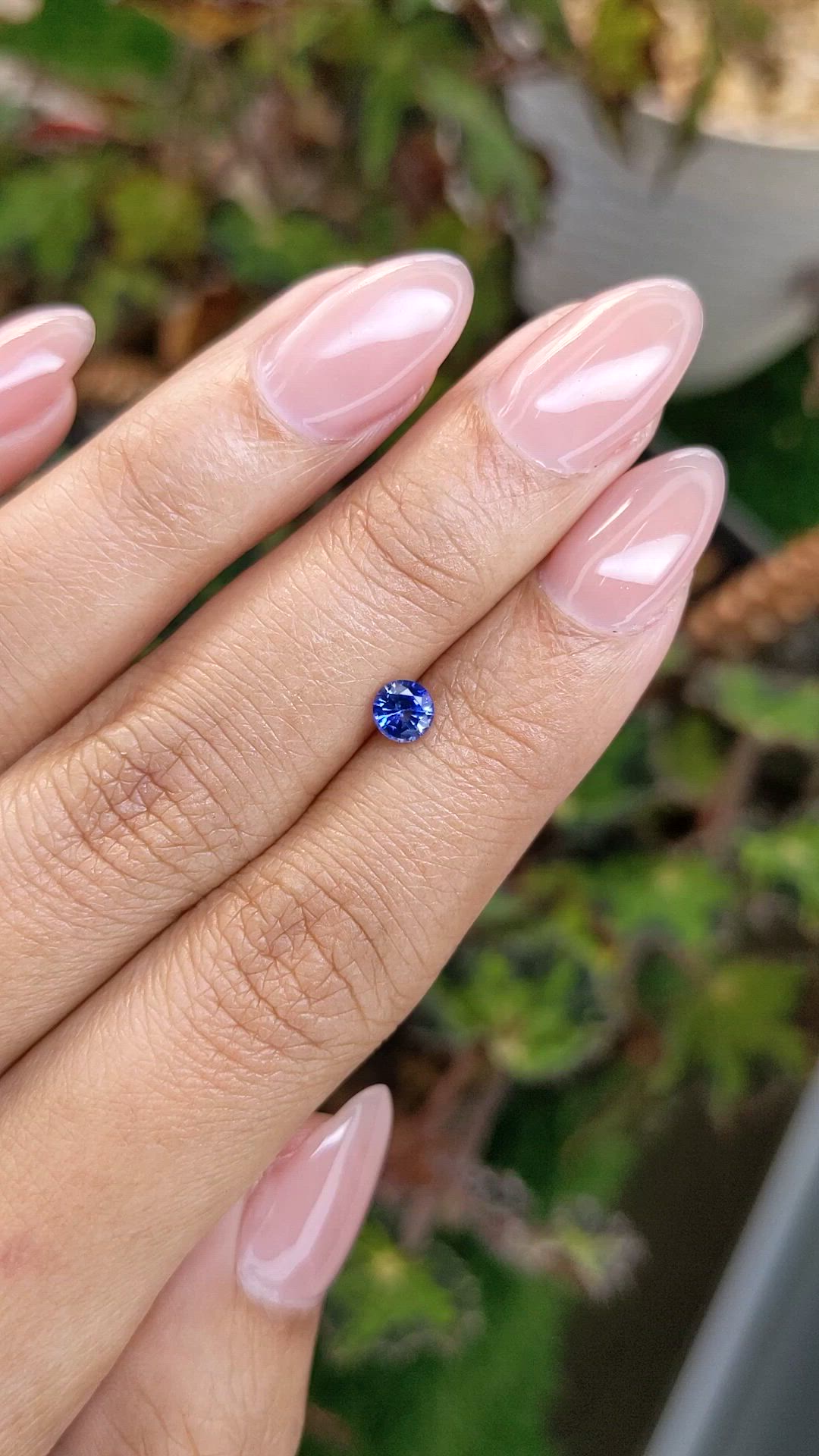 0.44 Ct. Blue Sapphire from Ceylon (Sri Lanka) Size Video