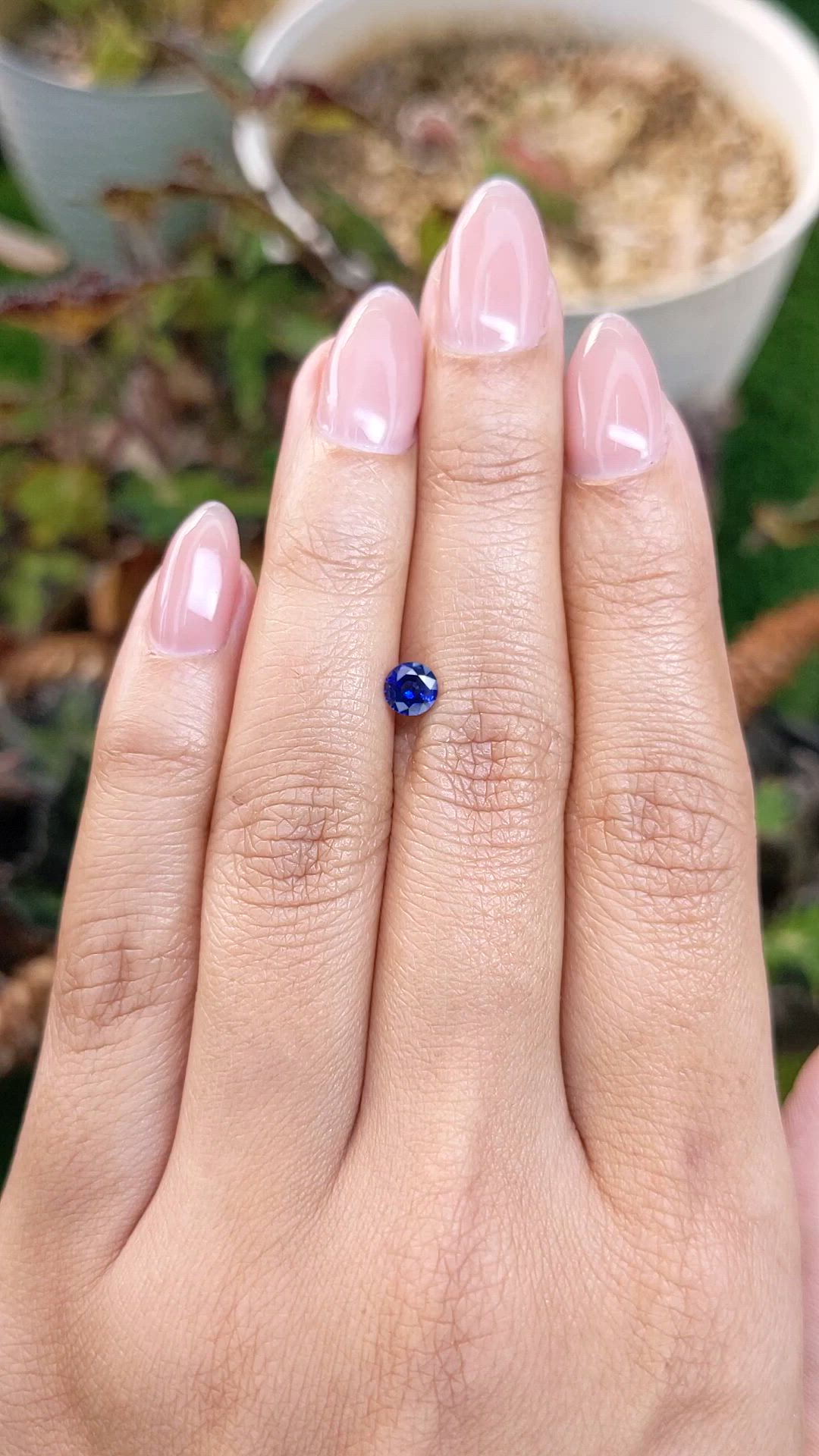 0.54 Ct. Blue Sapphire from Ceylon (Sri Lanka) Size Video
