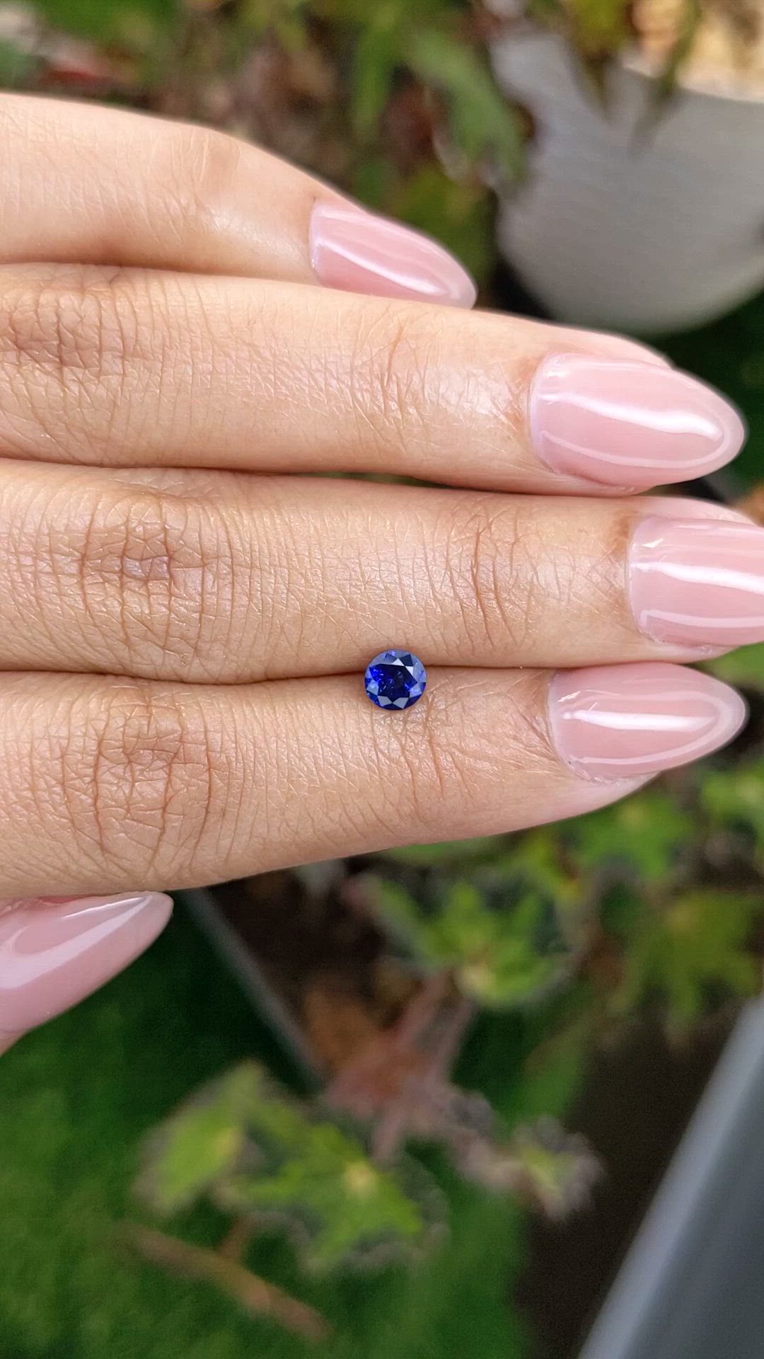 0.54 Ct. Blue Sapphire from Ceylon (Sri Lanka) Size Video