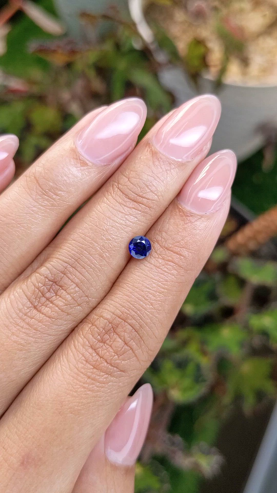 0.54 Ct. Blue Sapphire from Ceylon (Sri Lanka) Size Video
