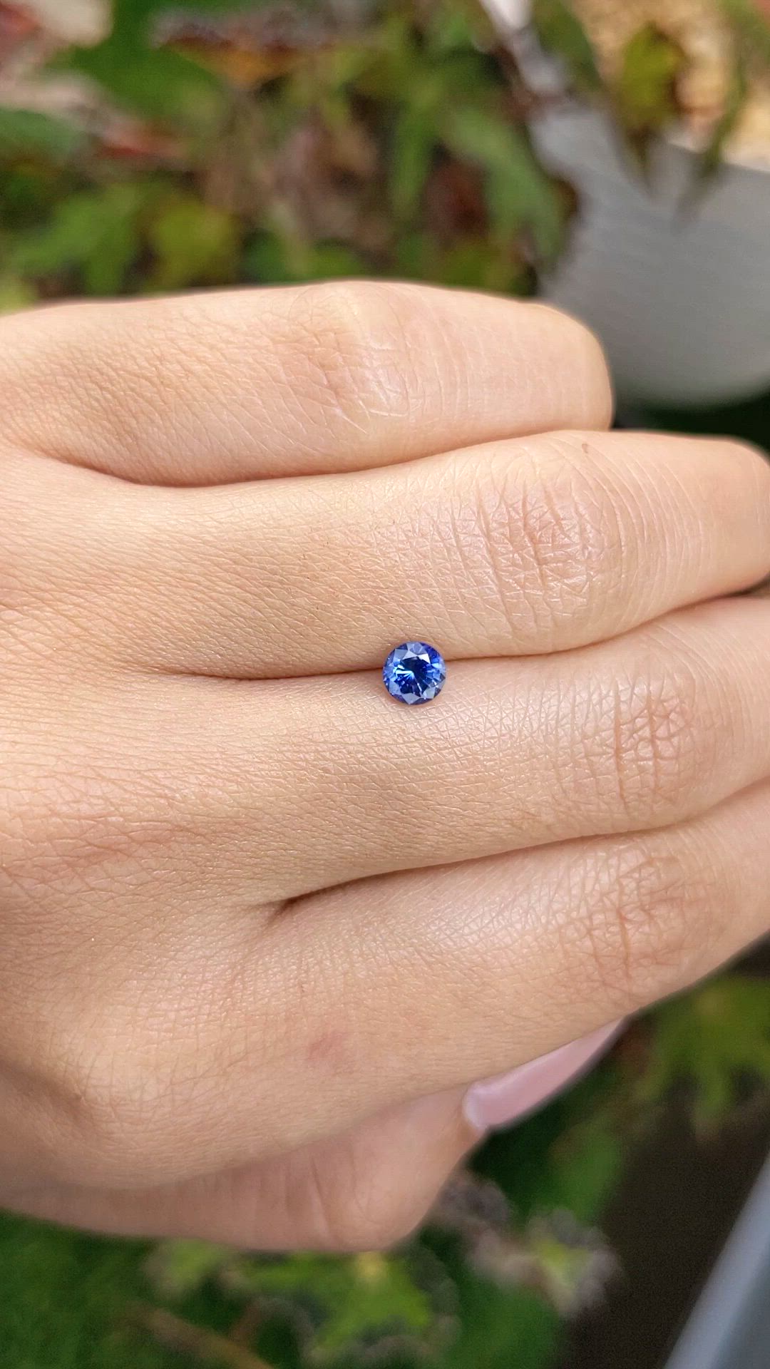 0.48 Ct. Blue Sapphire from Ceylon (Sri Lanka) Size Video