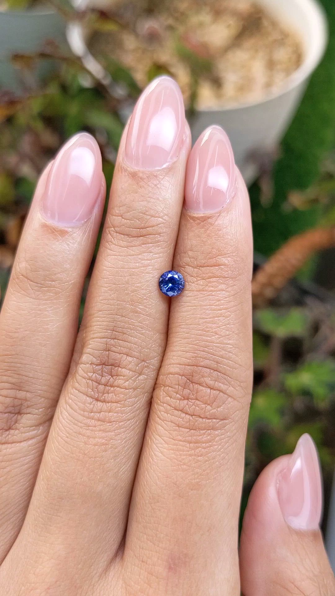 0.48 Ct. Blue Sapphire from Ceylon (Sri Lanka) Size Video