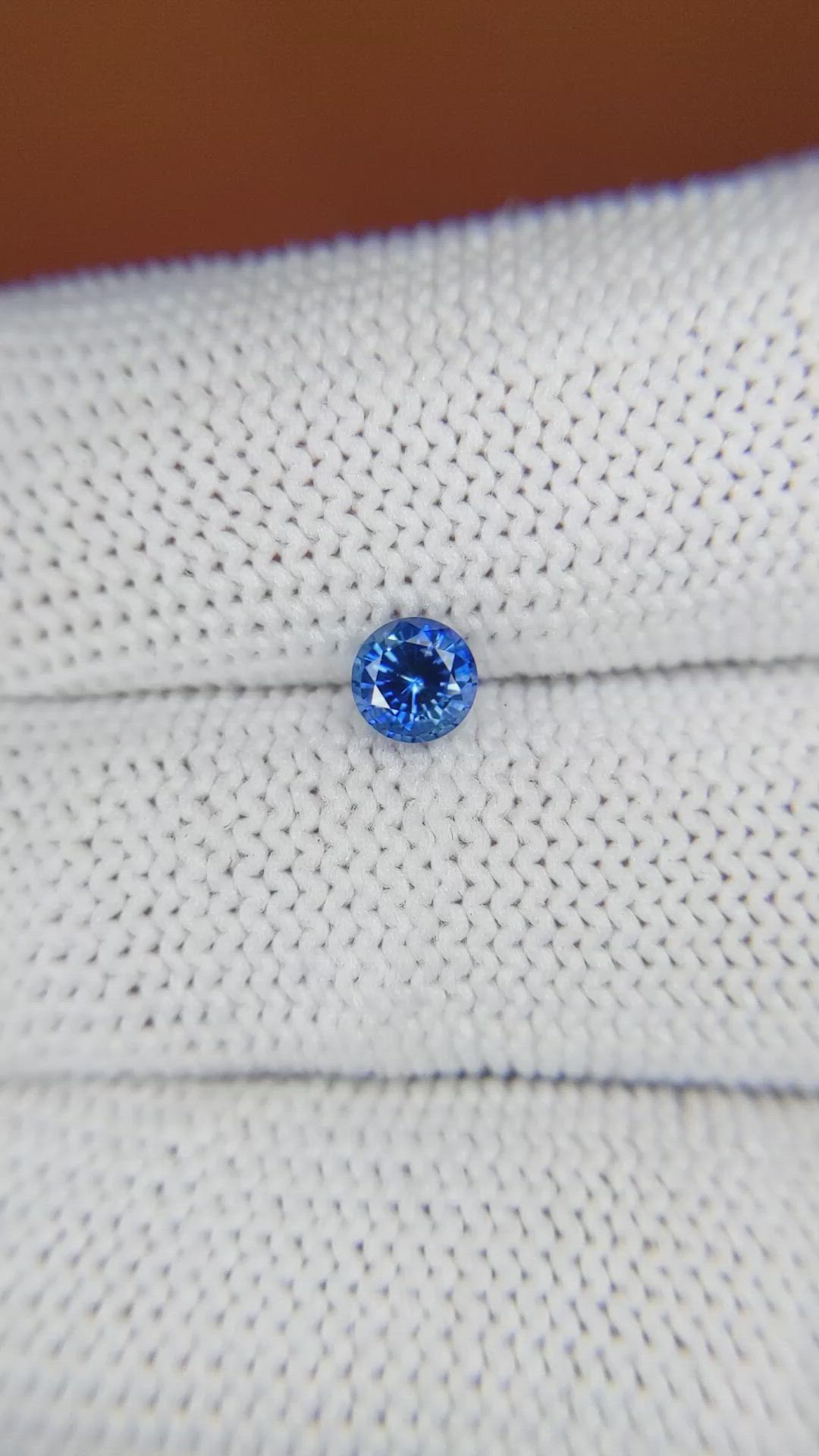 0.48 Ct. Blue Sapphire from Ceylon (Sri Lanka) Size Video